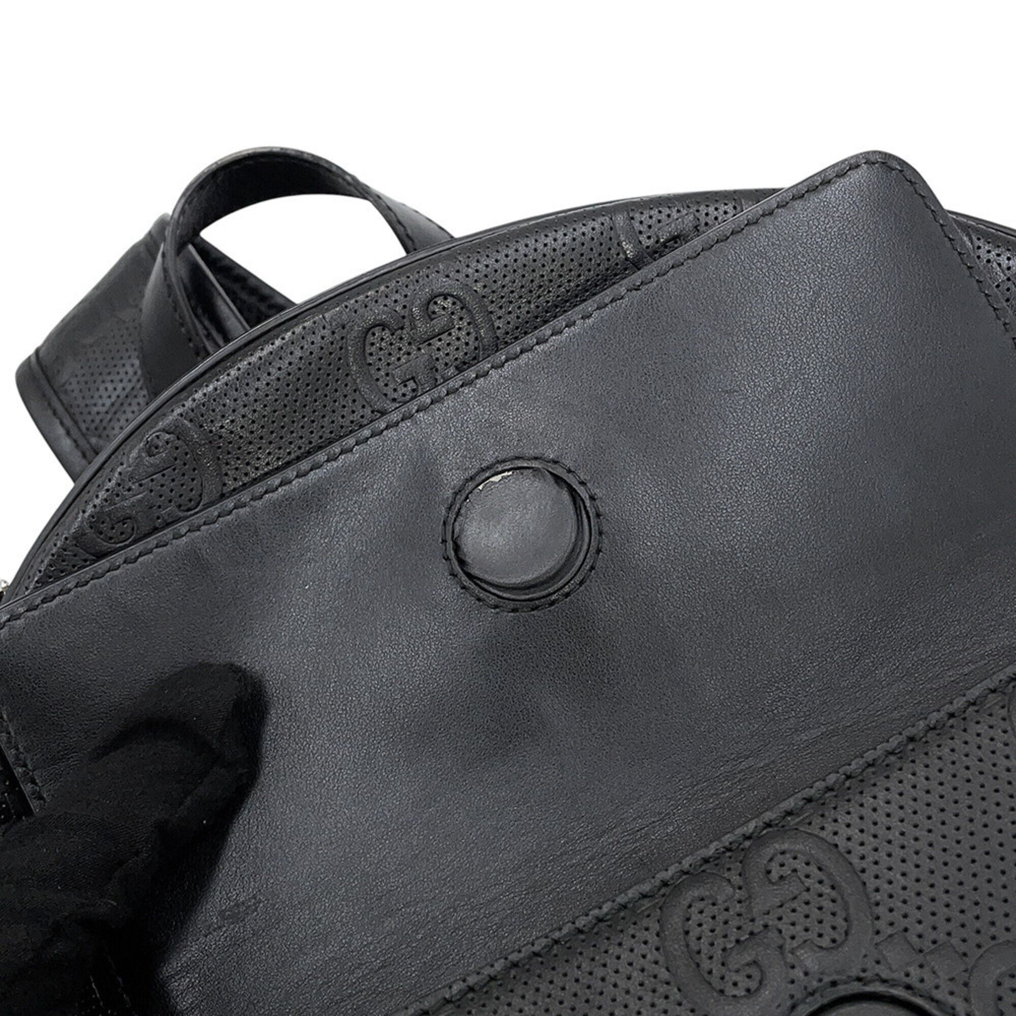 Embossed Leather Backpack (Pre-Owned) - Gucci - Modalova
