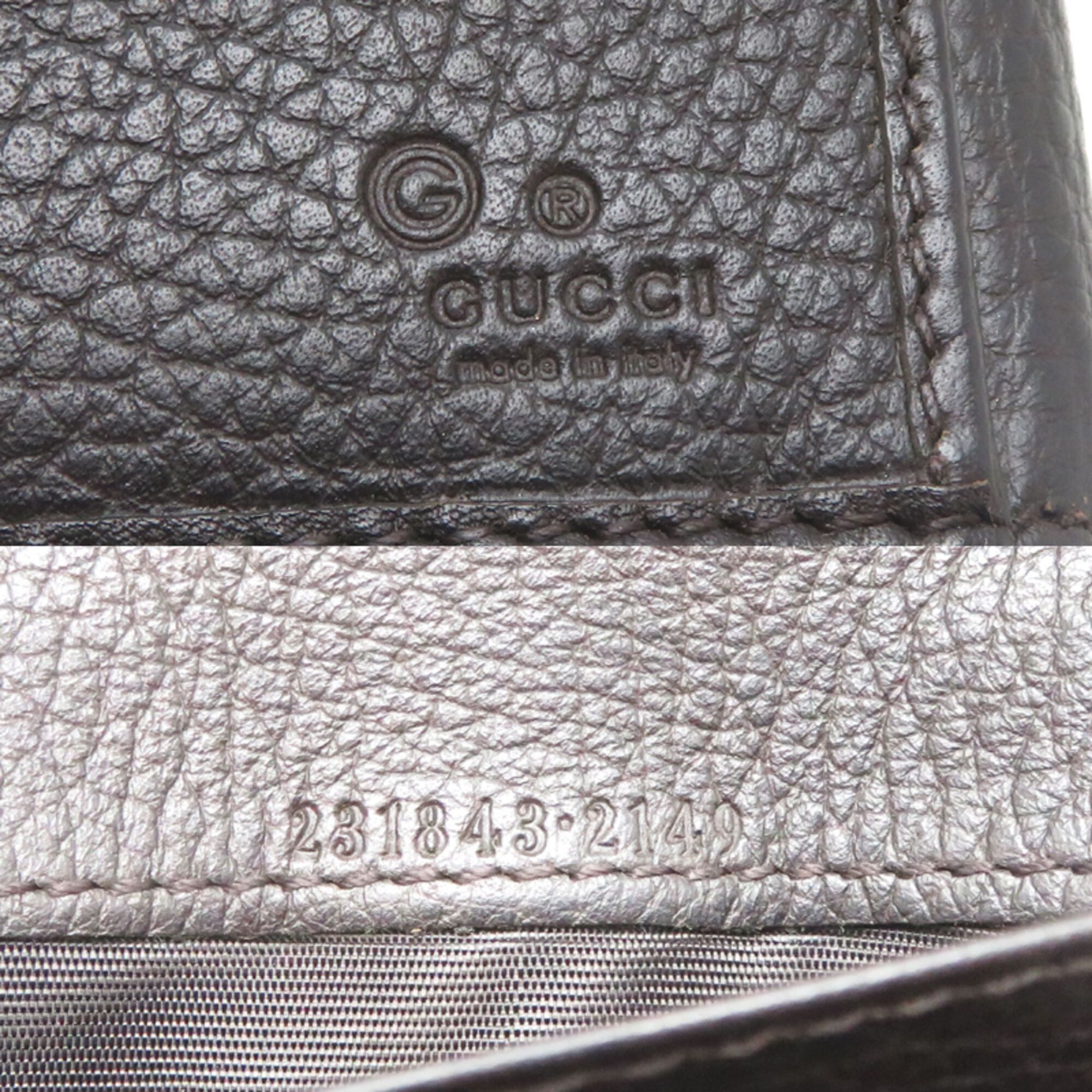 Leather Long Wallet (Bi-Fold) (Pre-Owned) - Gucci - Modalova