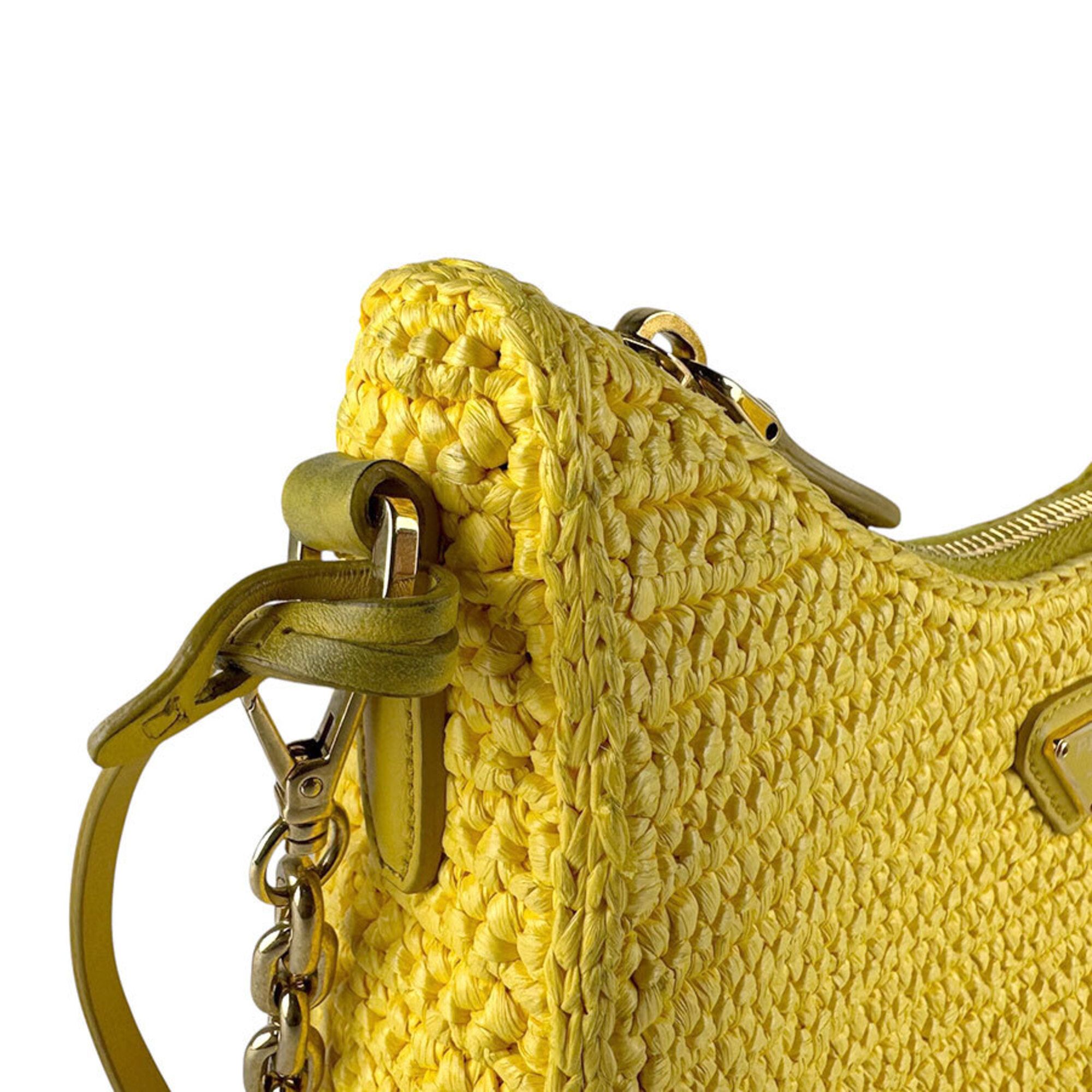 Raffia Shoulder Bag (Pre-Owned) - Prada - Modalova