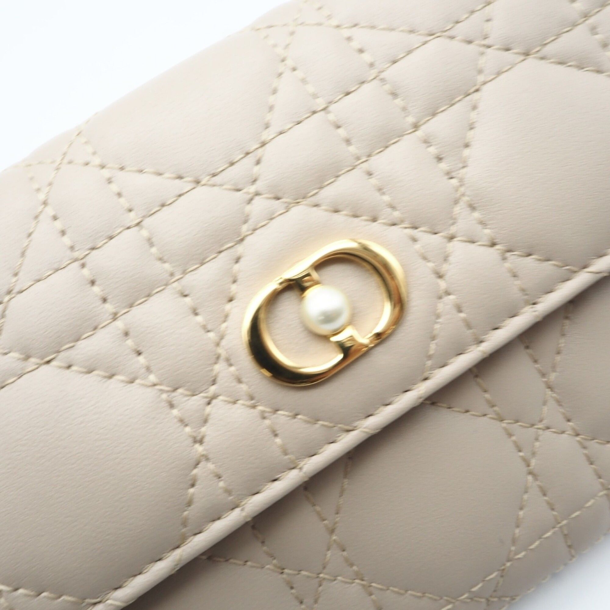 Leather Long Wallet (Bi-Fold) (Pre-Owned) - Christian Dior - Modalova