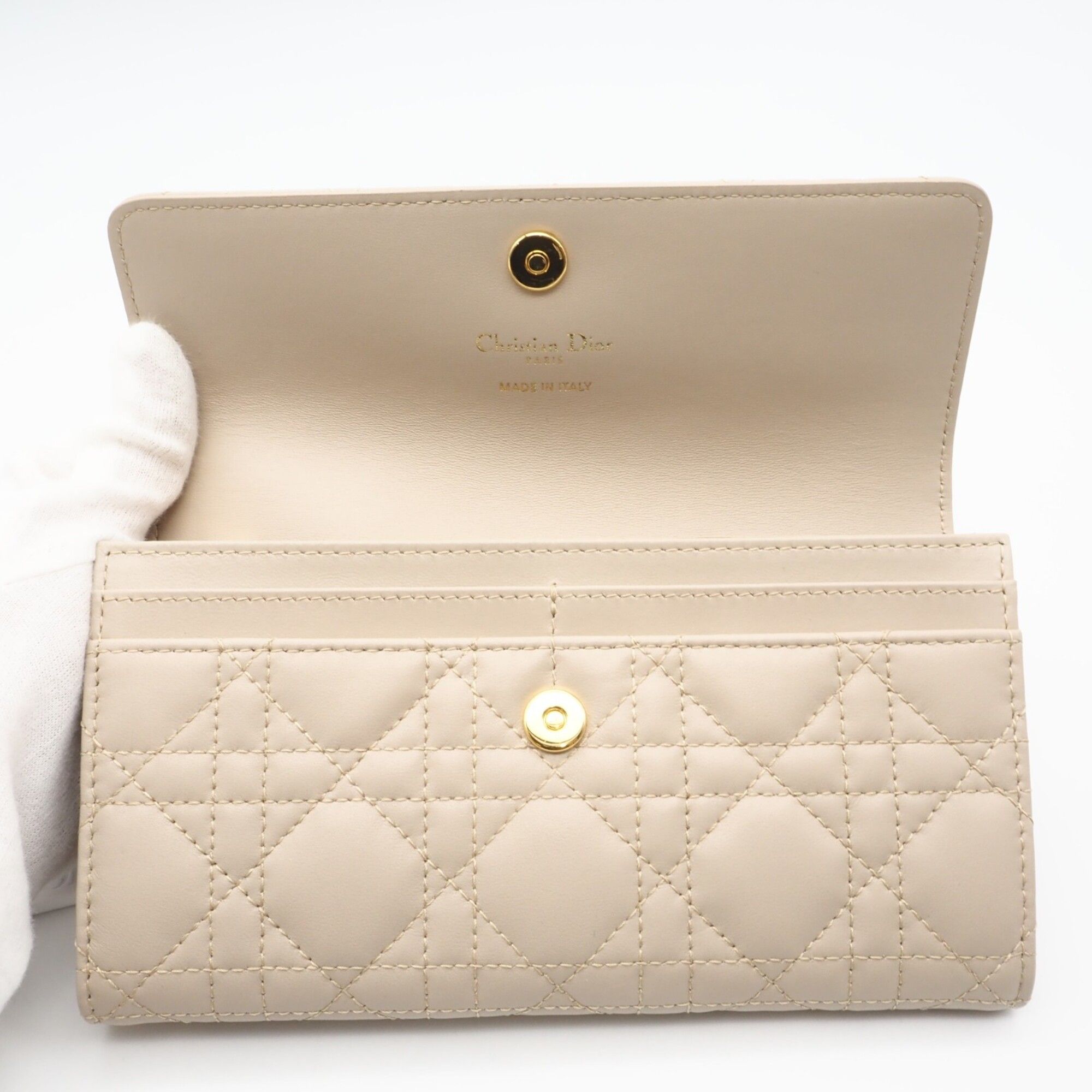 Leather Long Wallet (Bi-Fold) (Pre-Owned) - Christian Dior - Modalova