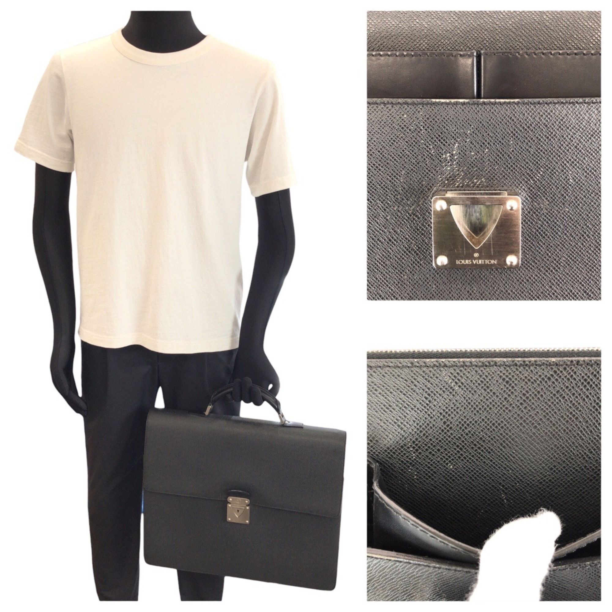 Taiga Leather Briefcase (Pre-Owned) - Louis Vuitton - Modalova