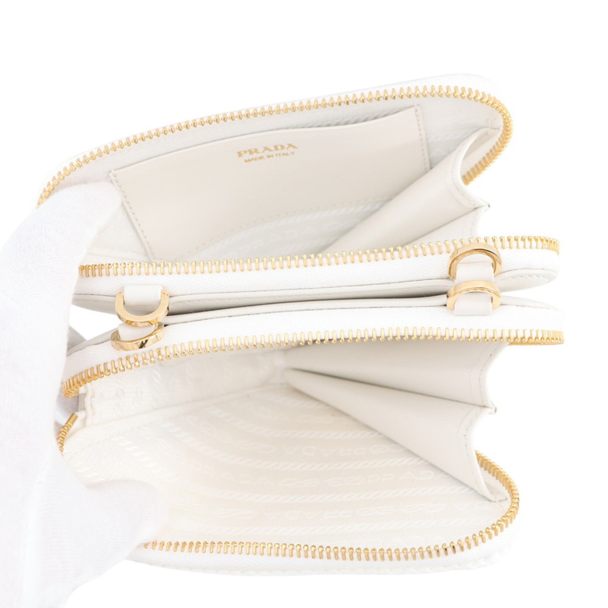Leather Raffia Handbag Pouch Shoulder Bag (Pre-Owned) - Prada - Modalova