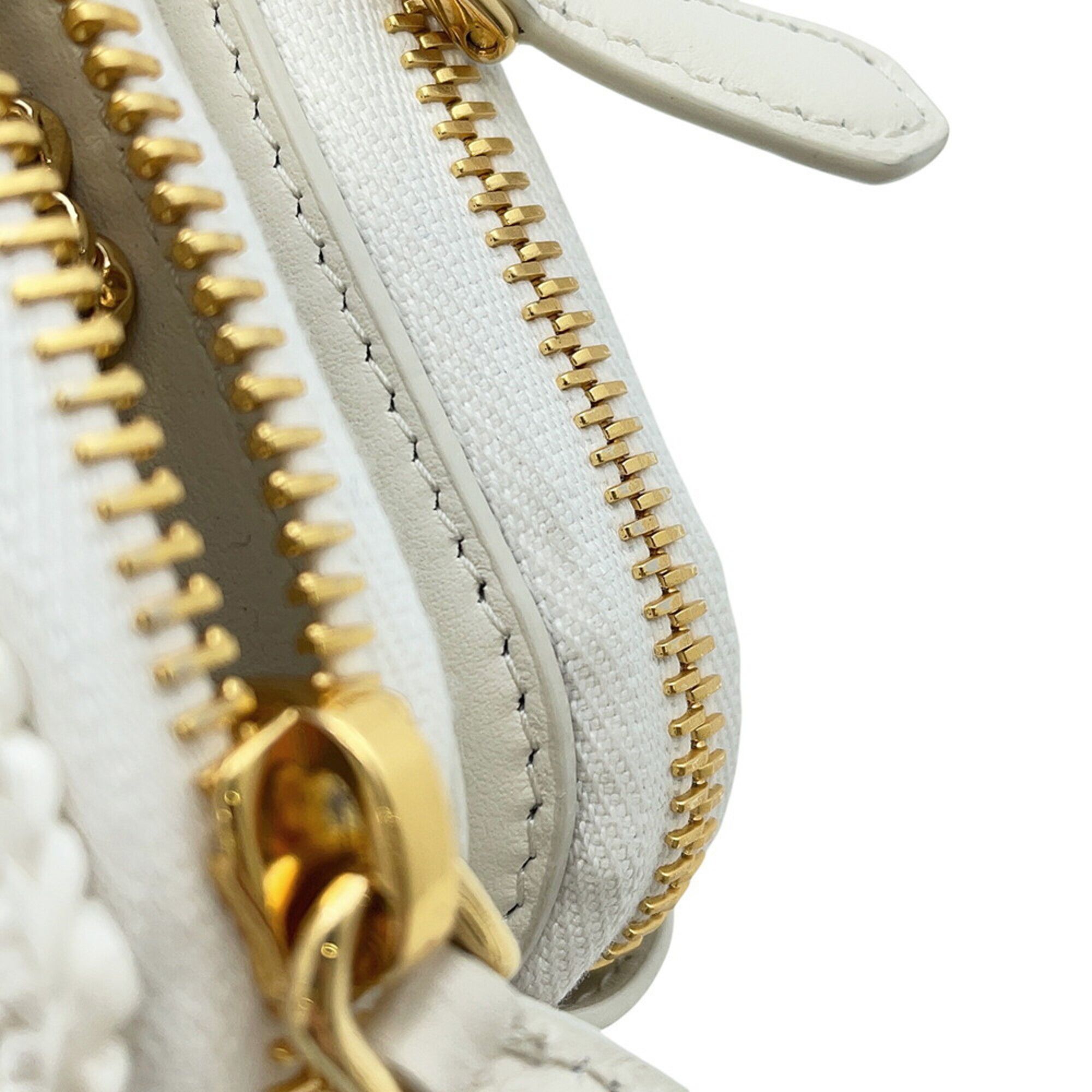 Leather Raffia Handbag Pouch Shoulder Bag (Pre-Owned) - Prada - Modalova