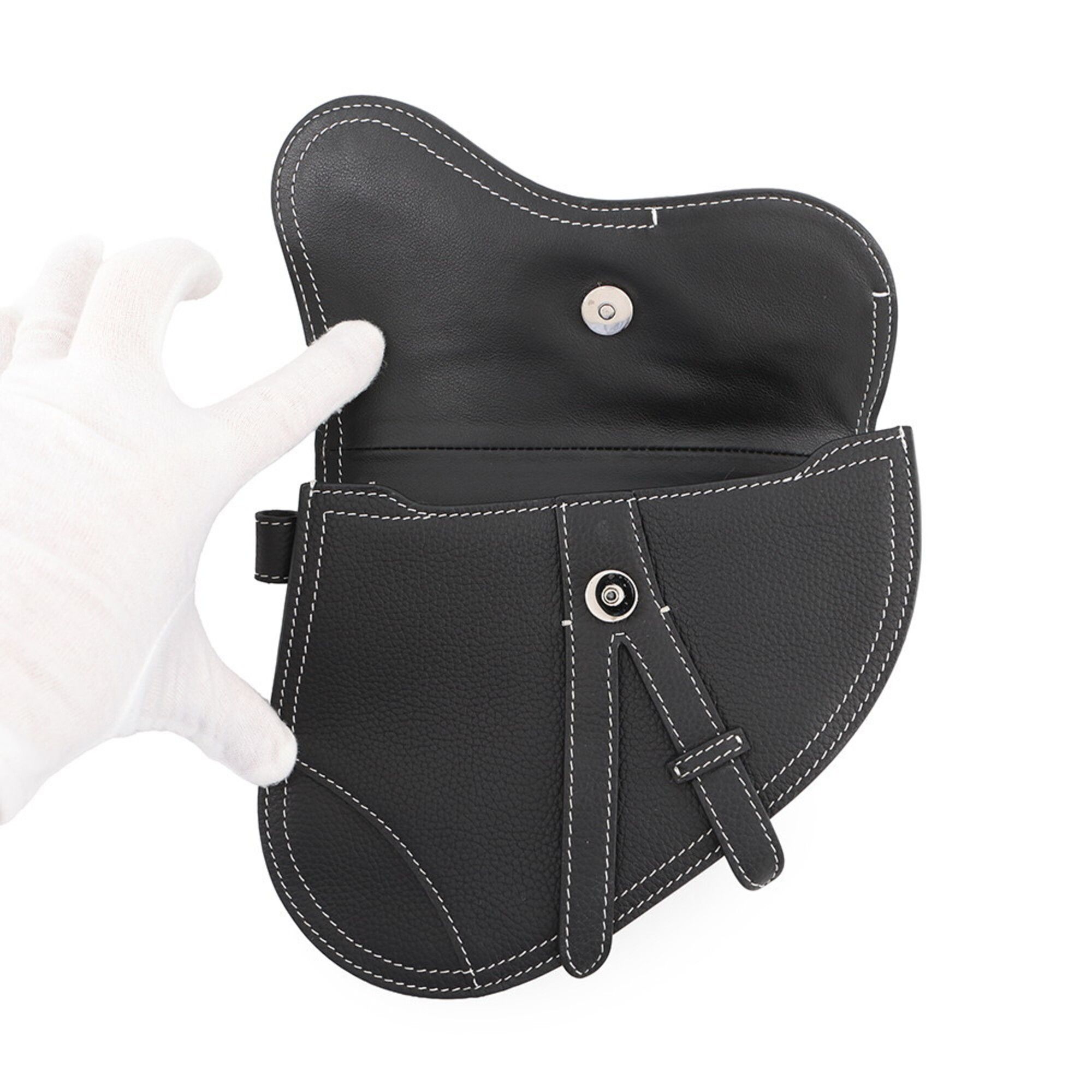 Leather Clutch Bag Handbag Saddle Bag (Pre-Owned) - Christian Dior - Modalova
