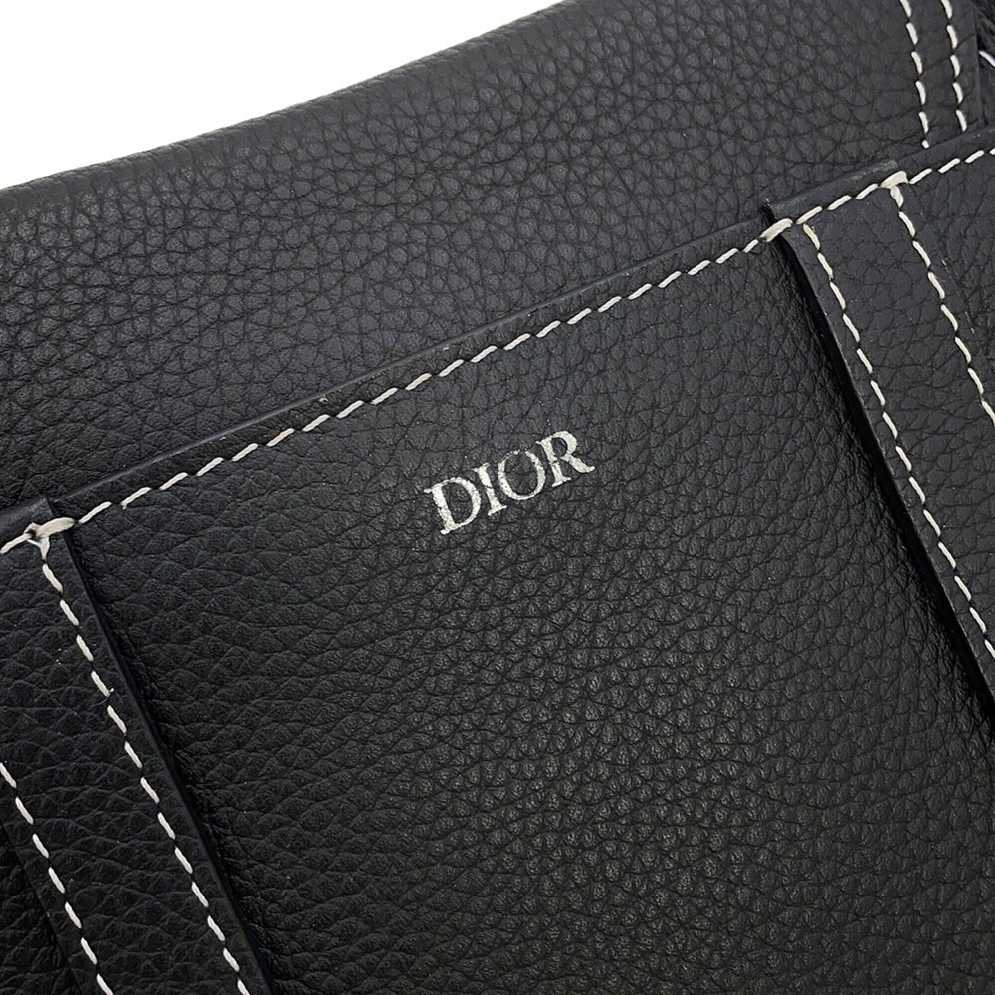 Leather Clutch Bag Handbag Saddle Bag (Pre-Owned) - Christian Dior - Modalova