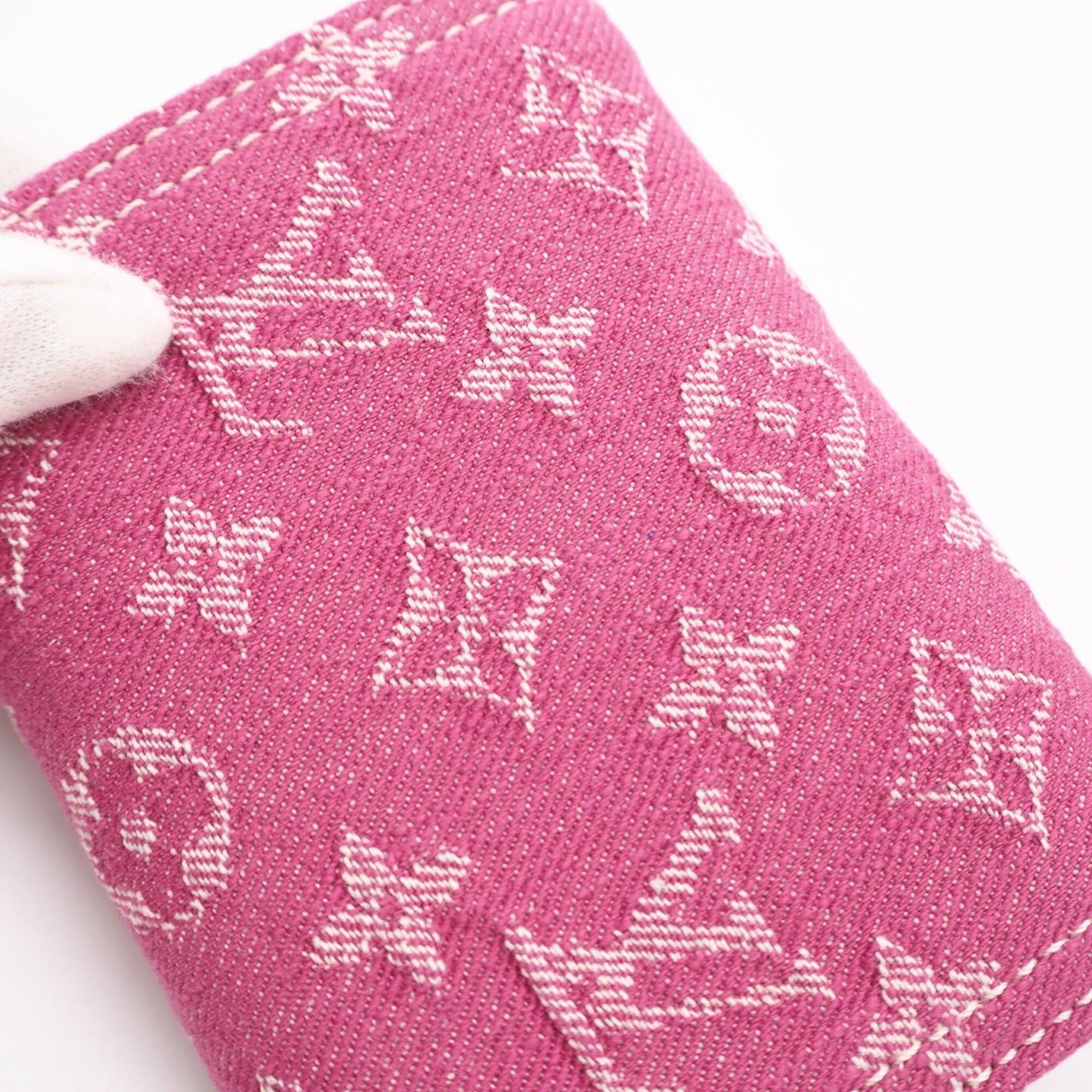 Monogram Denim Canvas Leather Wallet (Tri-Fold) (Pre-Owned) - Louis Vuitton - Modalova