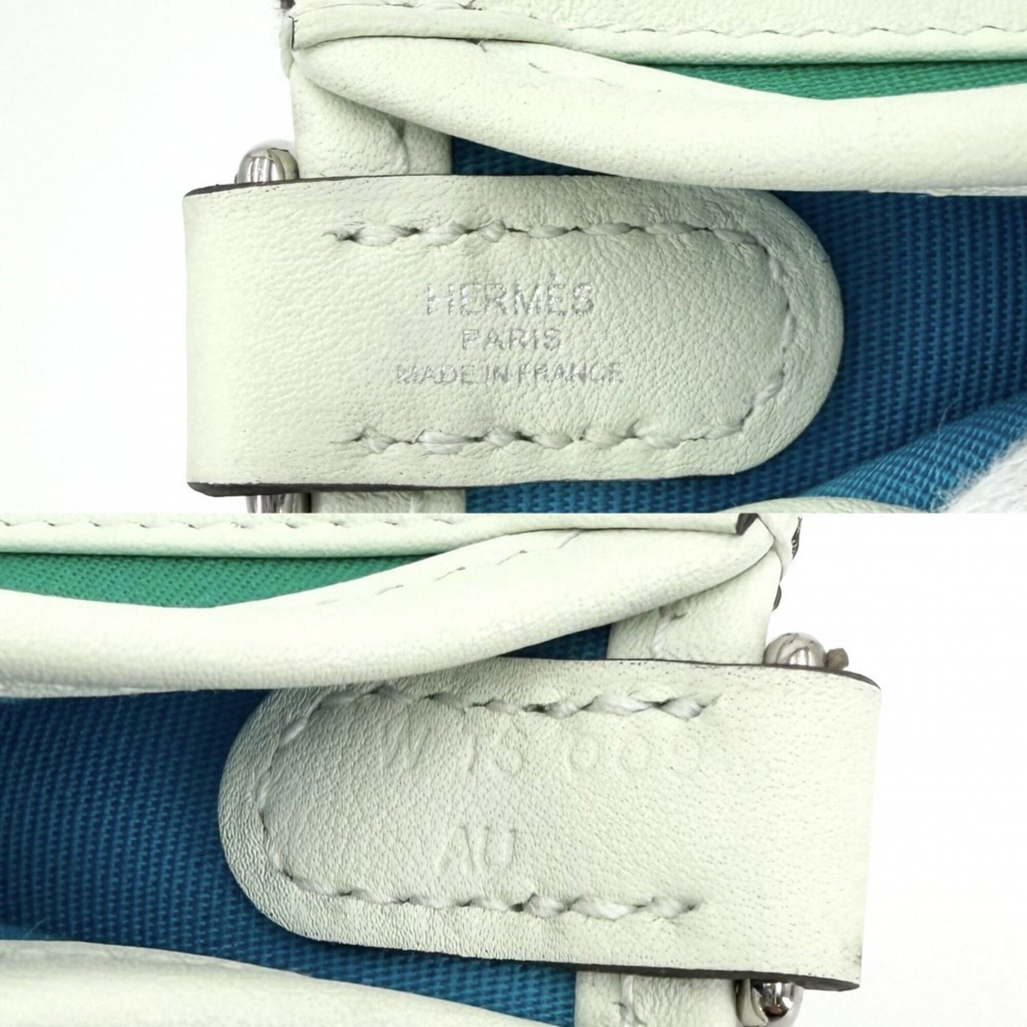 Mint Canvas Leather Shoulder Bag (Pre-Owned) - Hermes - Modalova