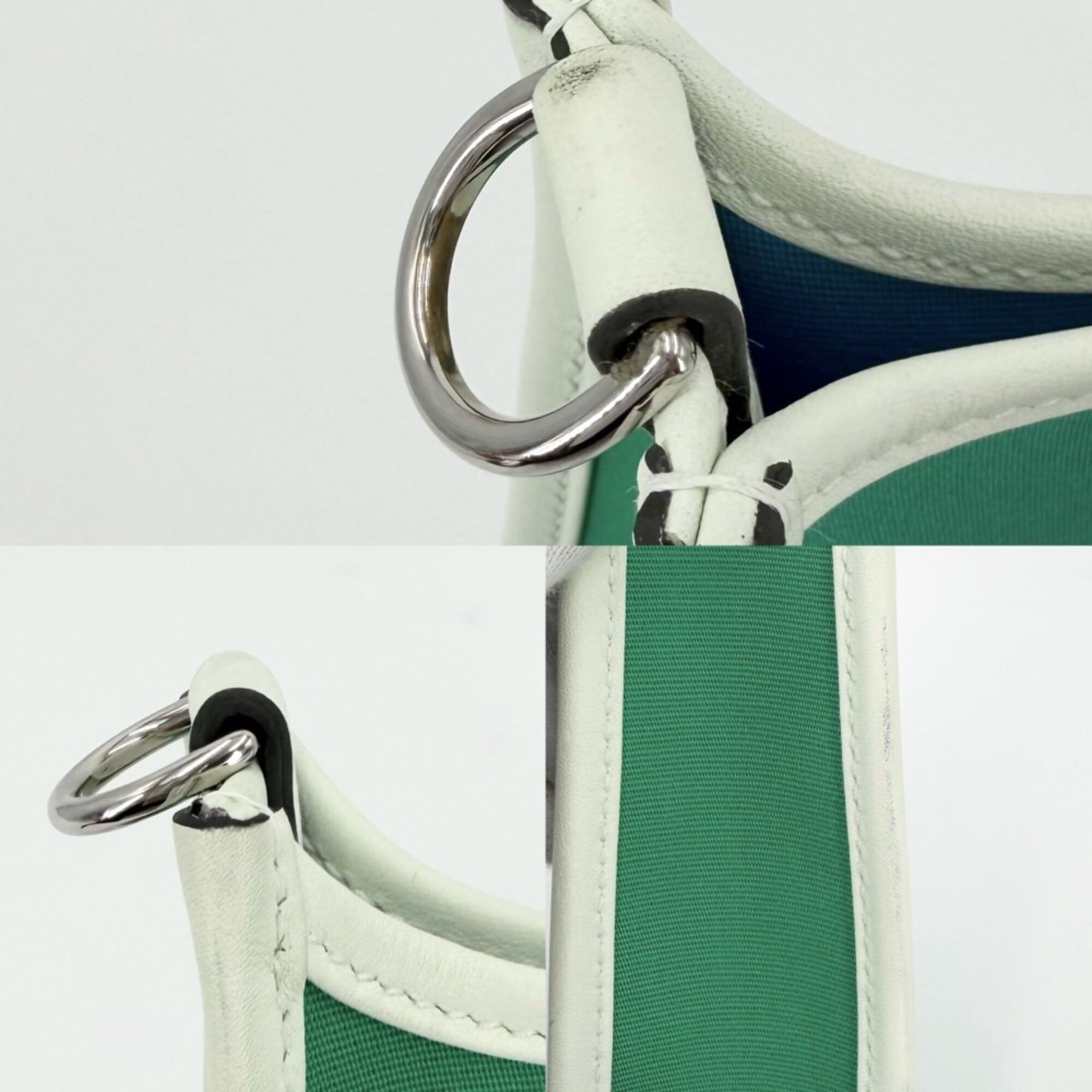 Mint Canvas Leather Shoulder Bag (Pre-Owned) - Hermes - Modalova