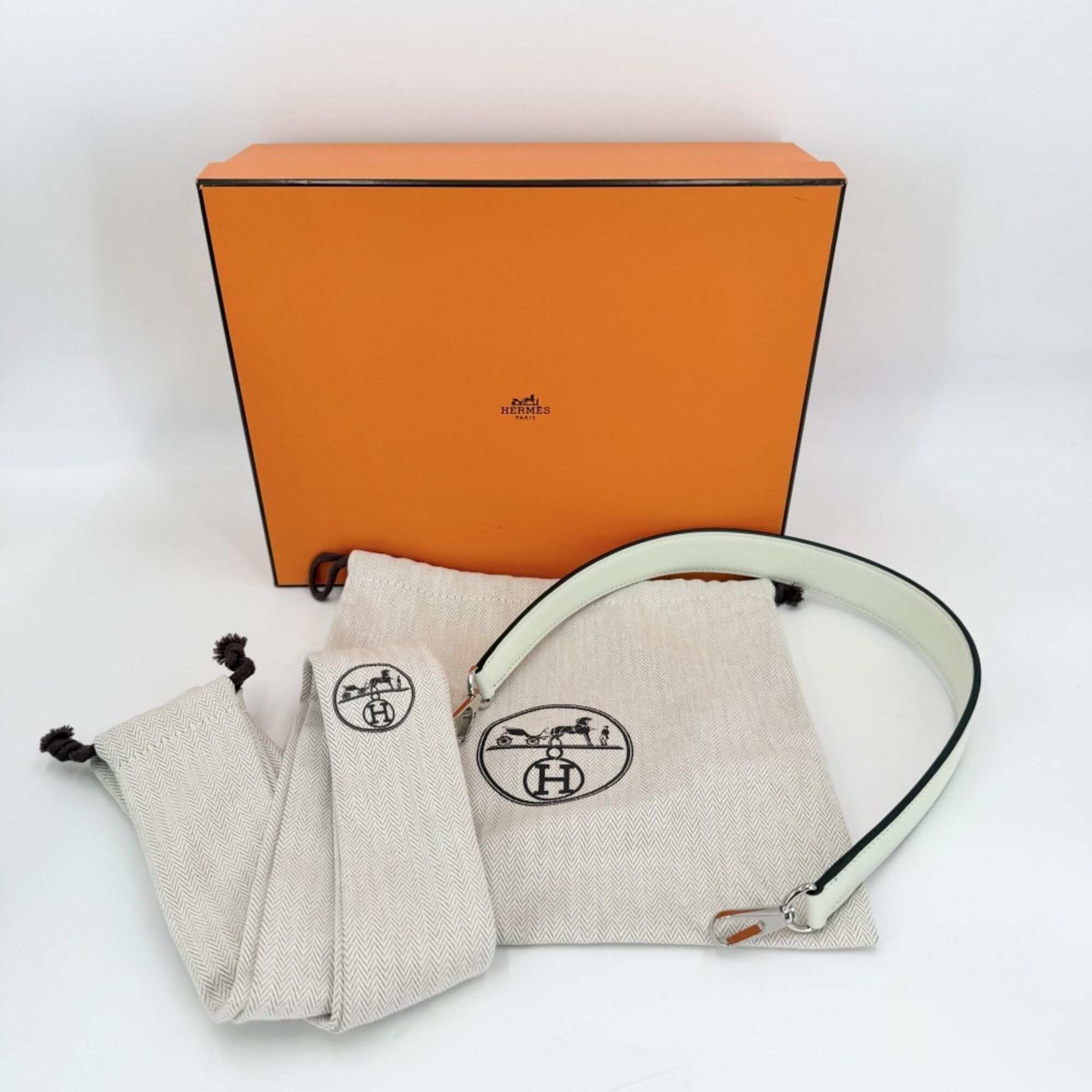 Mint Canvas Leather Shoulder Bag (Pre-Owned) - Hermes - Modalova