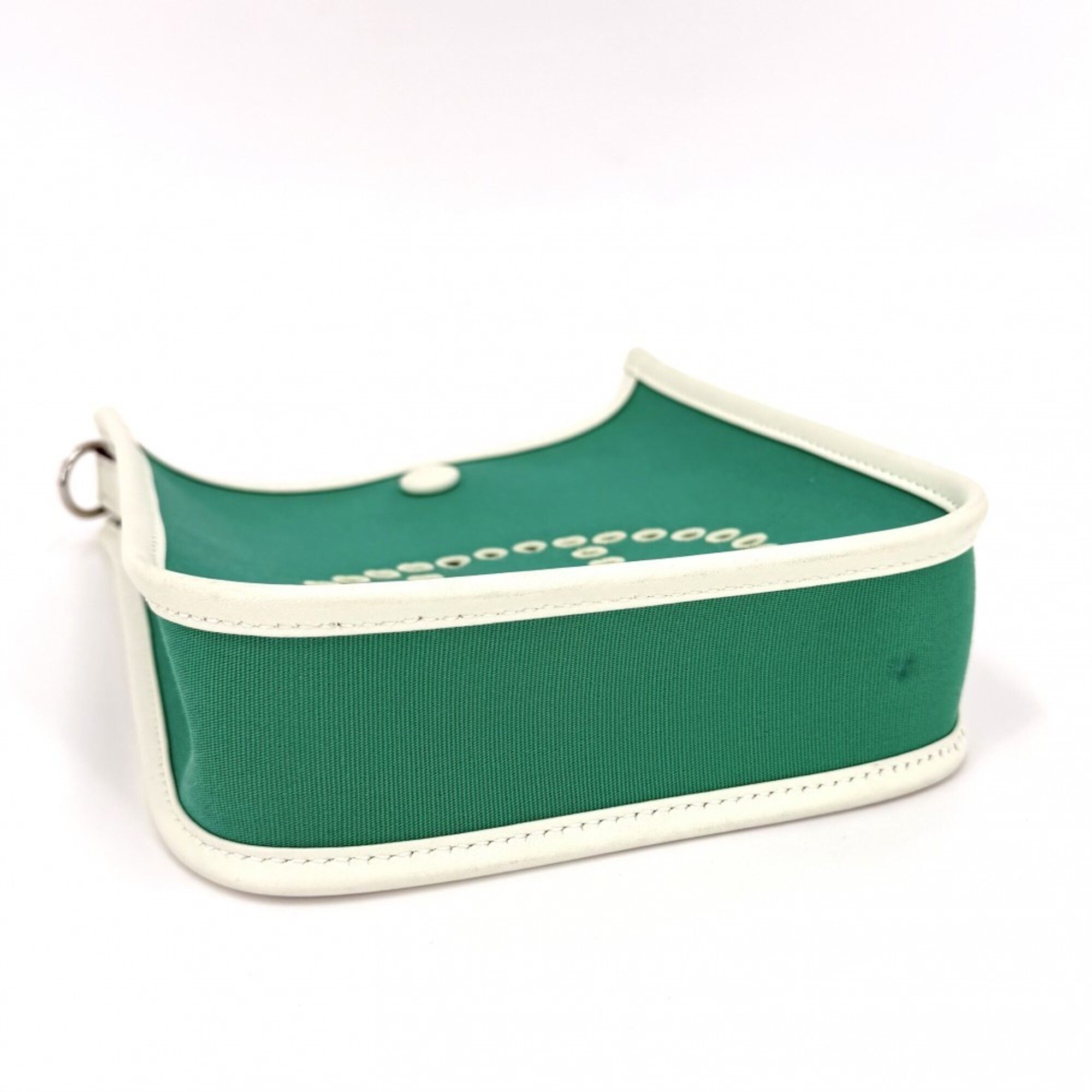 Mint Canvas Leather Shoulder Bag (Pre-Owned) - Hermes - Modalova