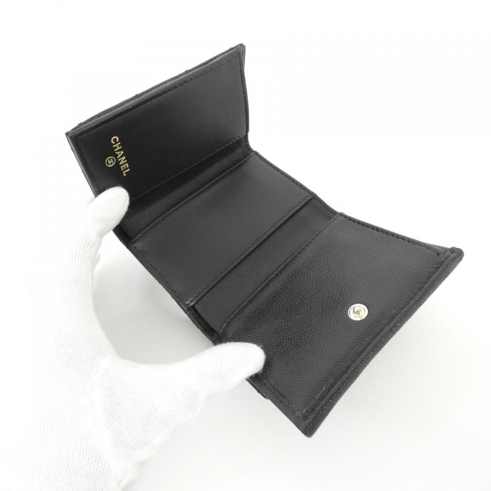 Grained Calfskin Wallet (Tri-Fold) (Pre-Owned) - Chanel - Modalova