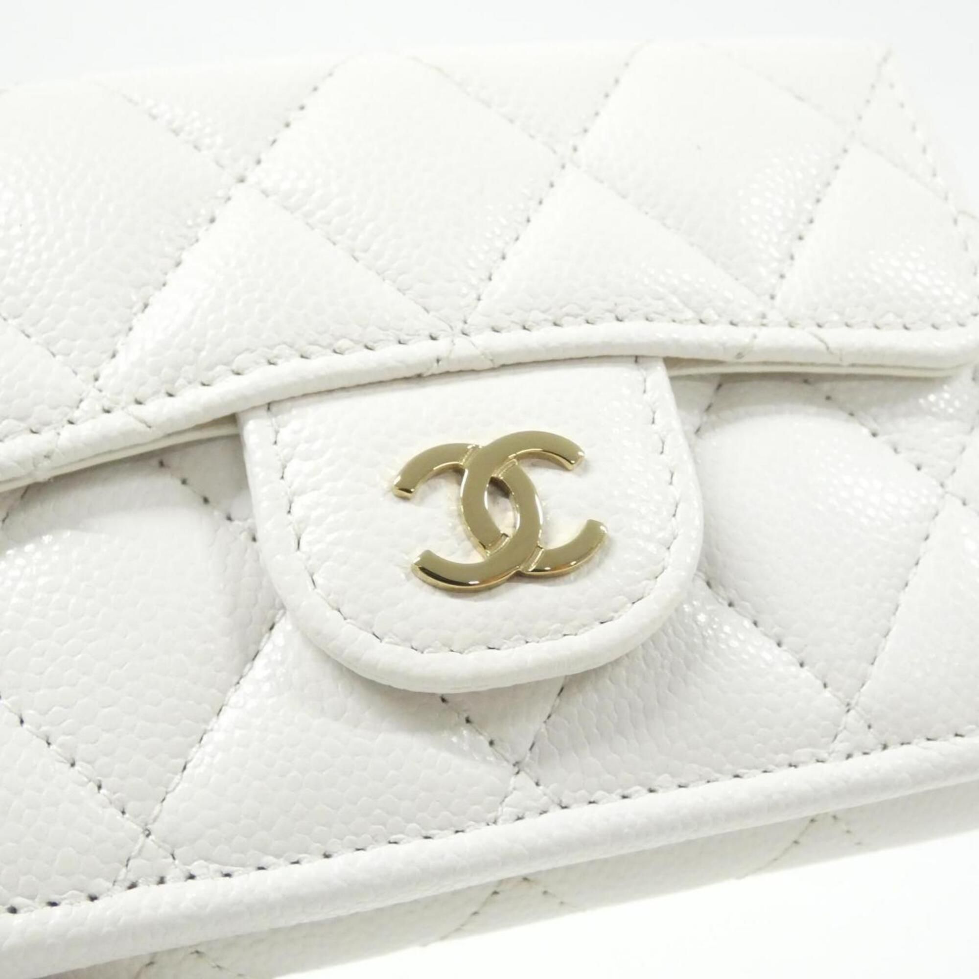 Grained Calfskin Wallet (Tri-Fold) (Pre-Owned) - Chanel - Modalova