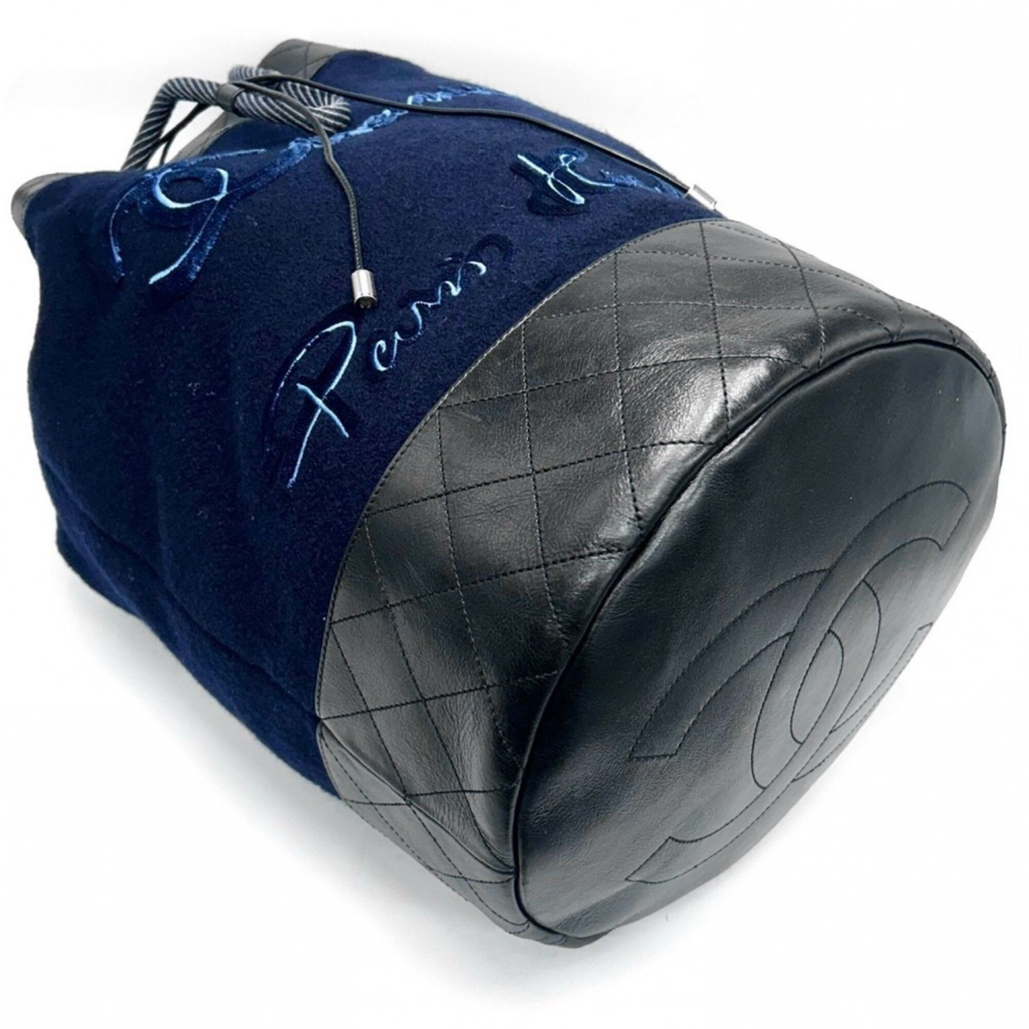 Wool Leather Shoulder Bag (Pre-Owned) - Chanel - Modalova