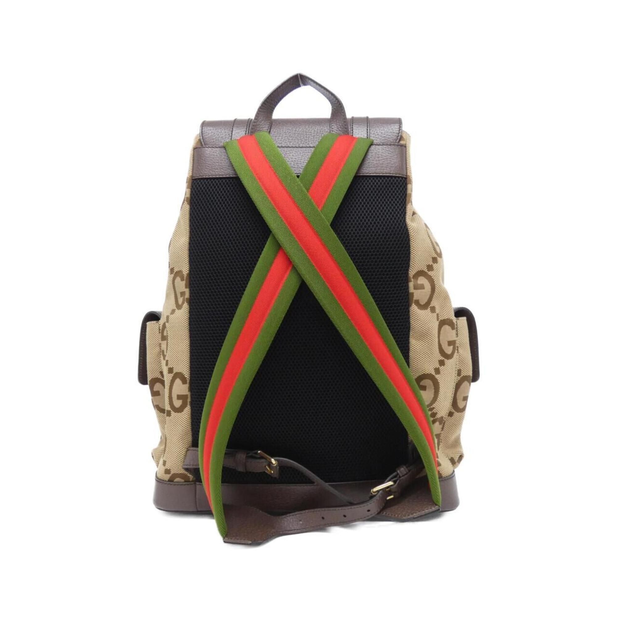 Gg Canvas Leather Backpack (Pre-Owned) - Gucci - Modalova