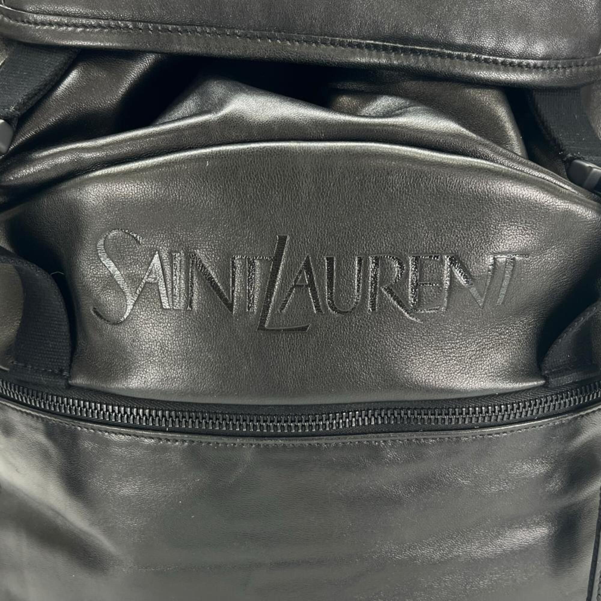 Leather Nylon Backpack (Pre-Owned) - Saint Laurent - Modalova