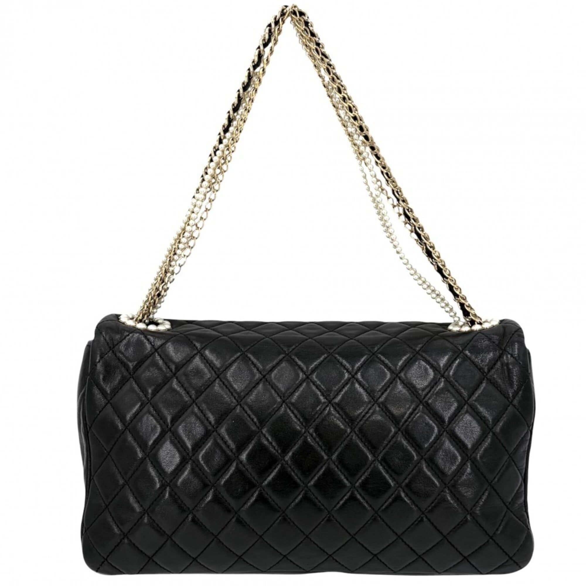Leather Artificial Pearl Shoulder Bag (Pre-Owned) - Chanel - Modalova