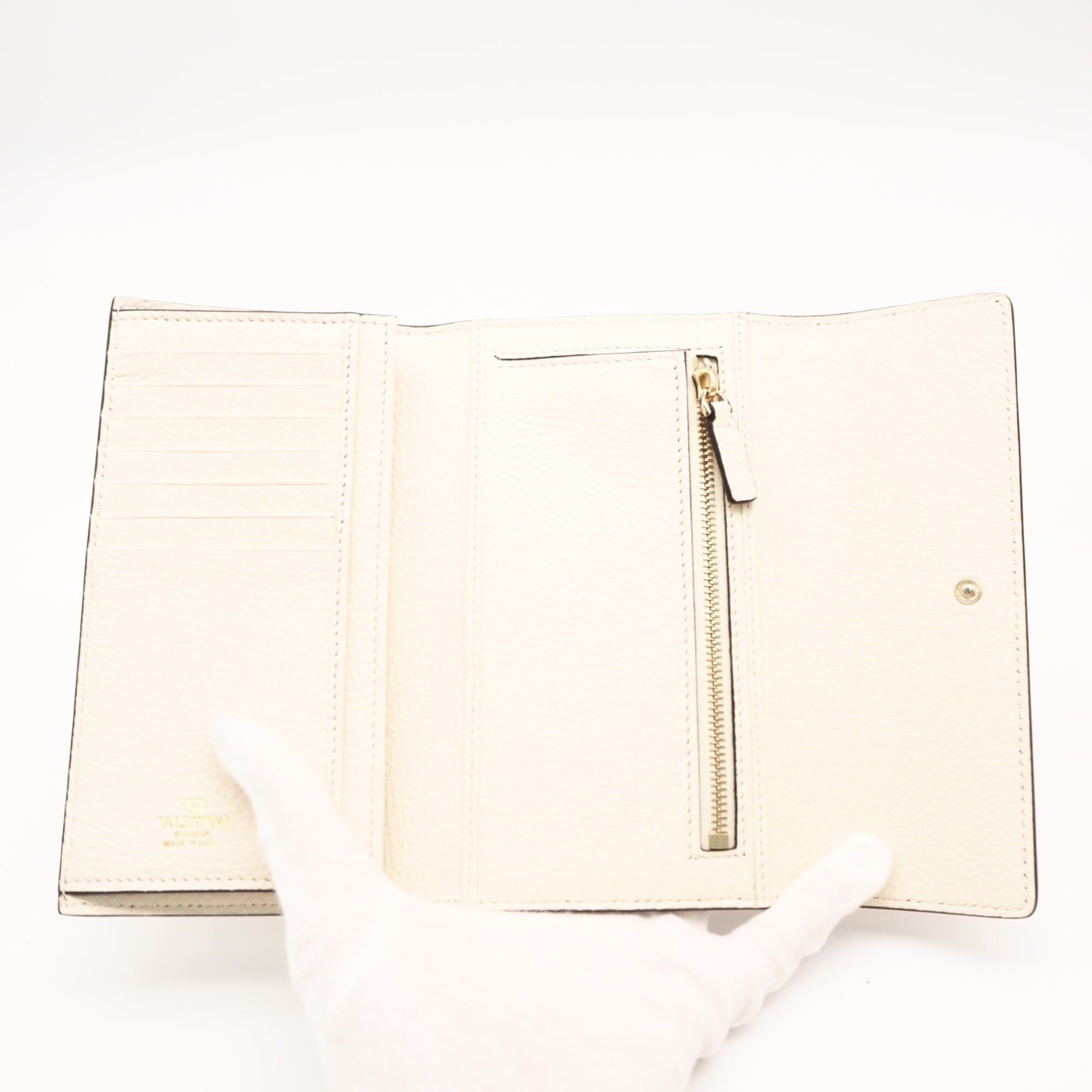 Leather Long Wallet (Bi-Fold) (Pre-Owned) - Valentino - Modalova