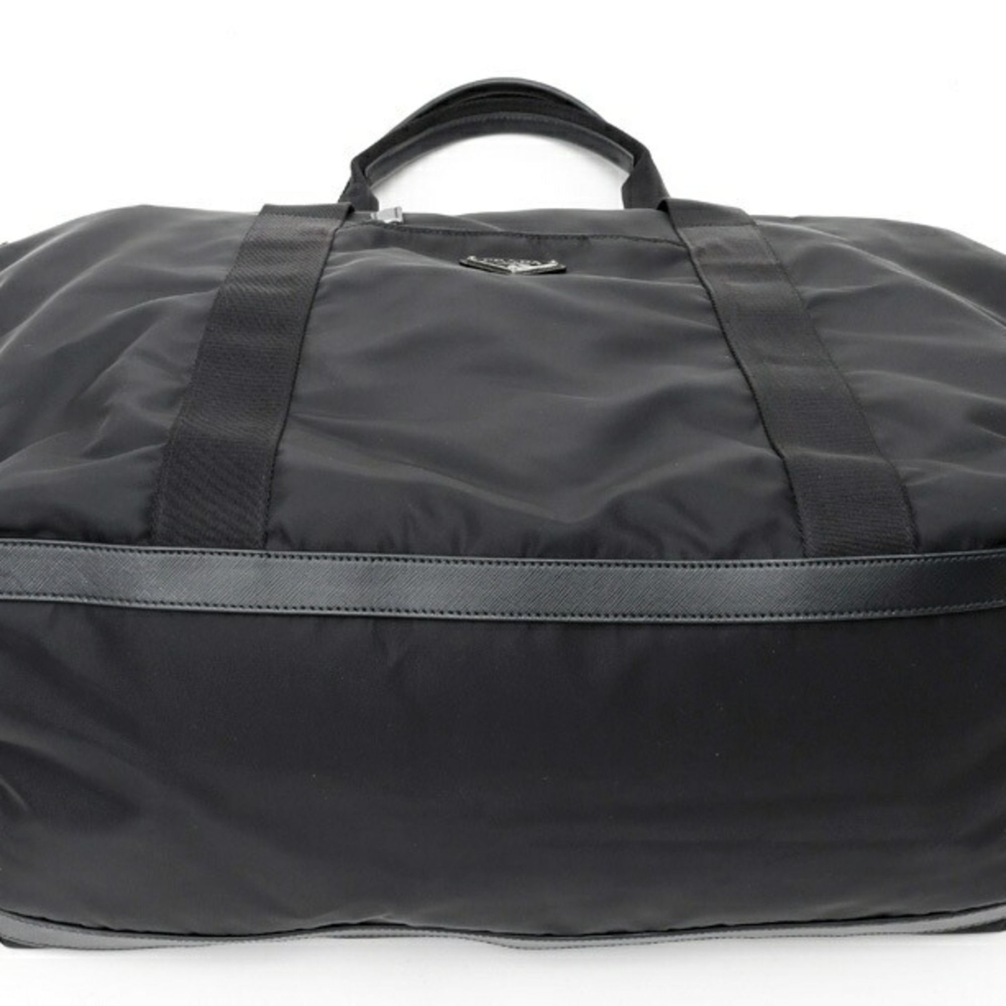 Nylon Leather Fabric Saffiano Boston Bag (Pre-Owned) - Prada - Modalova