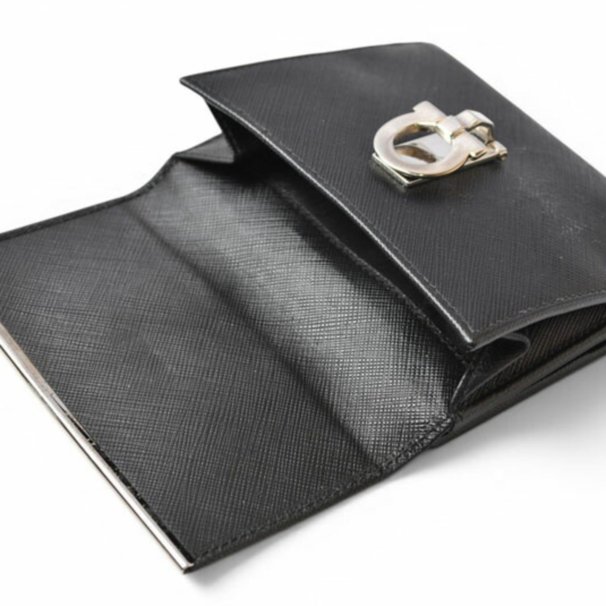 Gancini Leather Wallet (Bi-Fold) (Pre-Owned) - Salvatore Ferragamo - Modalova