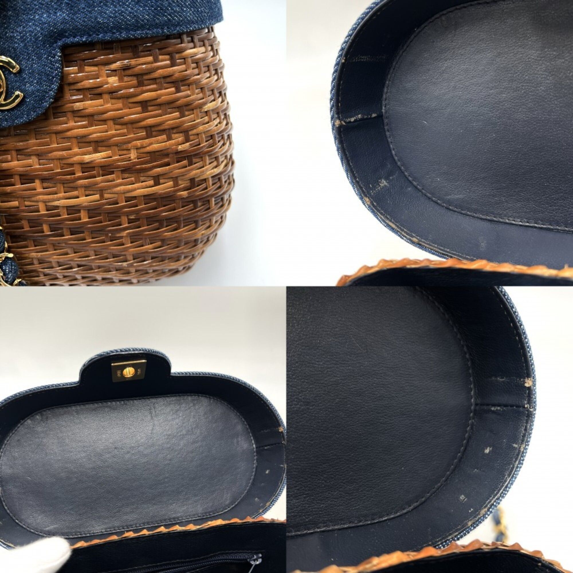 Straw Denim Shoulder Bag (Pre-Owned) - Chanel - Modalova