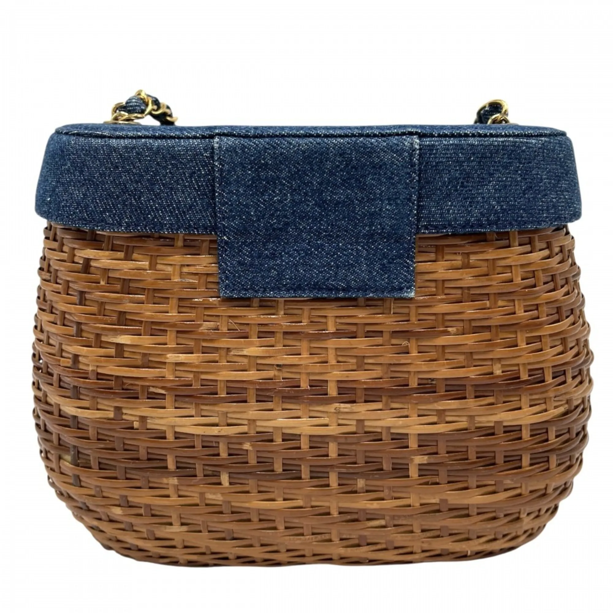 Straw Denim Shoulder Bag (Pre-Owned) - Chanel - Modalova