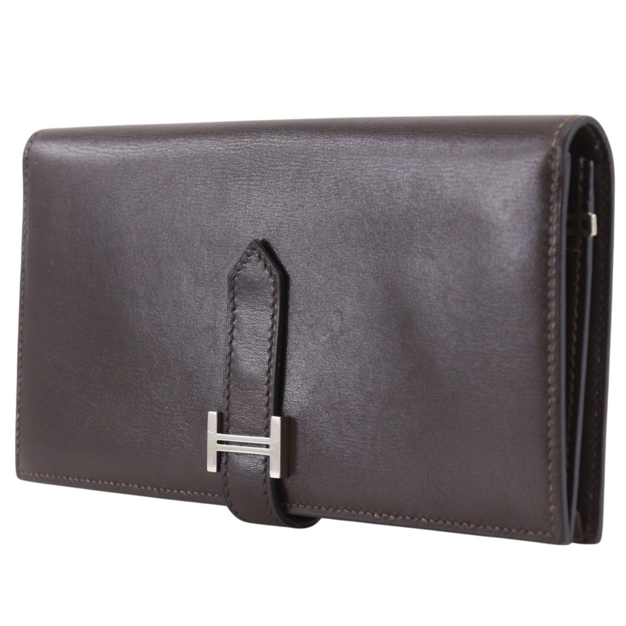 Box Calf Leather Long Wallet (Bi-Fold) (Pre-Owned) - Hermes - Modalova