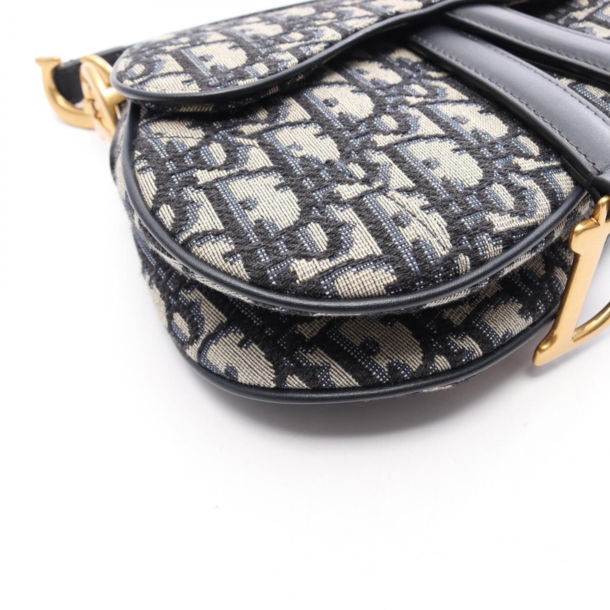 Canvas Leather Handbag Saddle Bag (Pre-Owned) - Christian Dior - Modalova