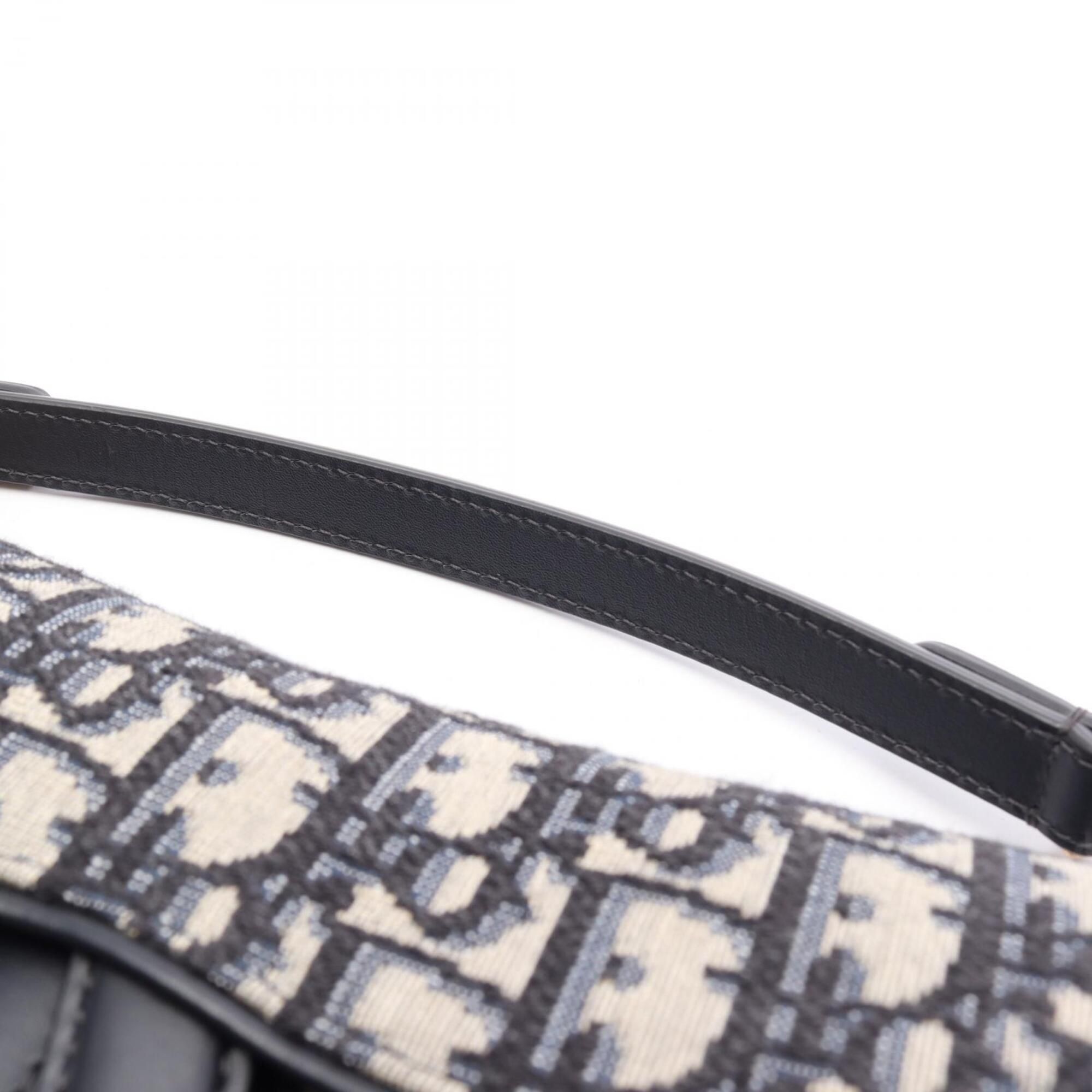 Canvas Leather Handbag Saddle Bag (Pre-Owned) - Christian Dior - Modalova