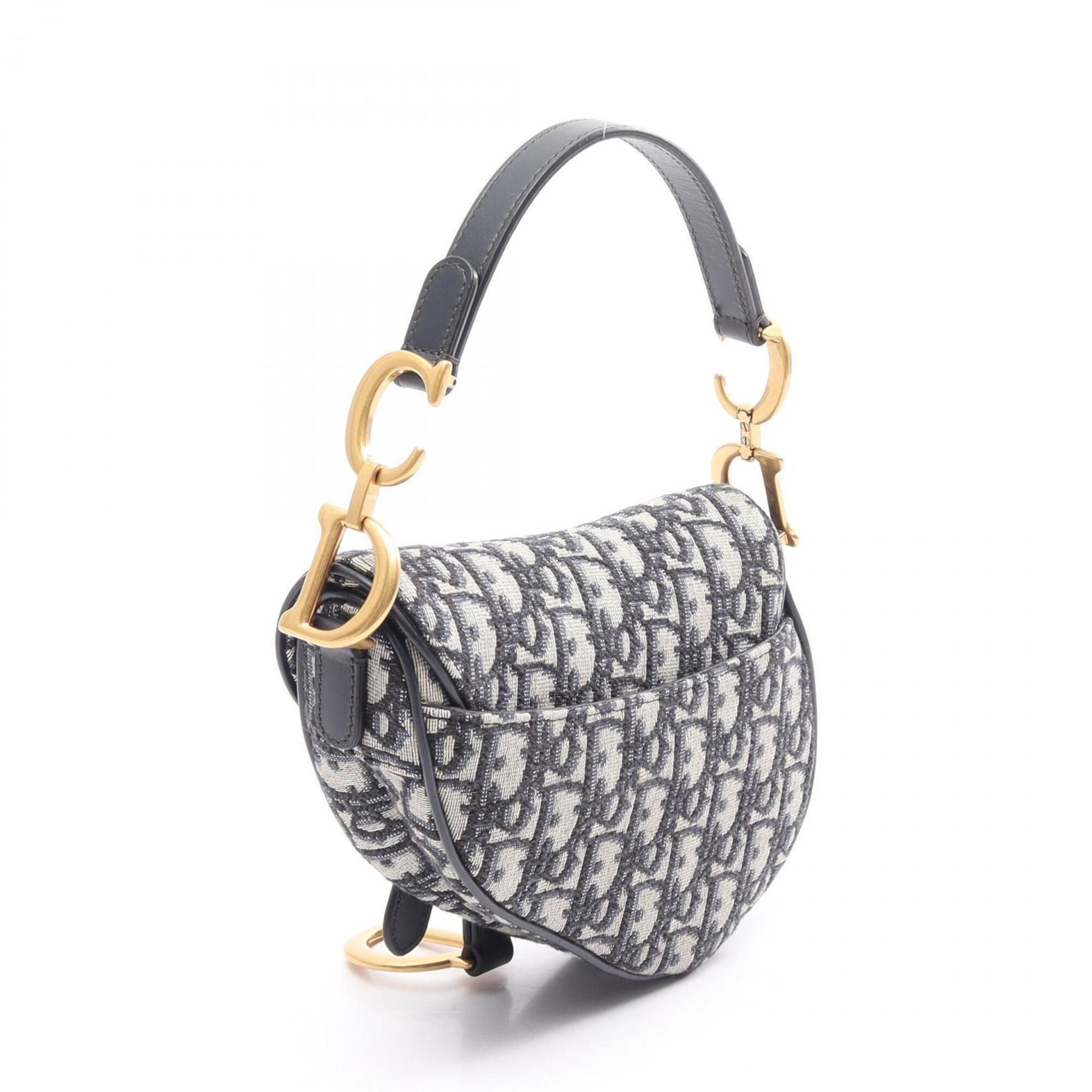 Canvas Leather Handbag Saddle Bag (Pre-Owned) - Christian Dior - Modalova