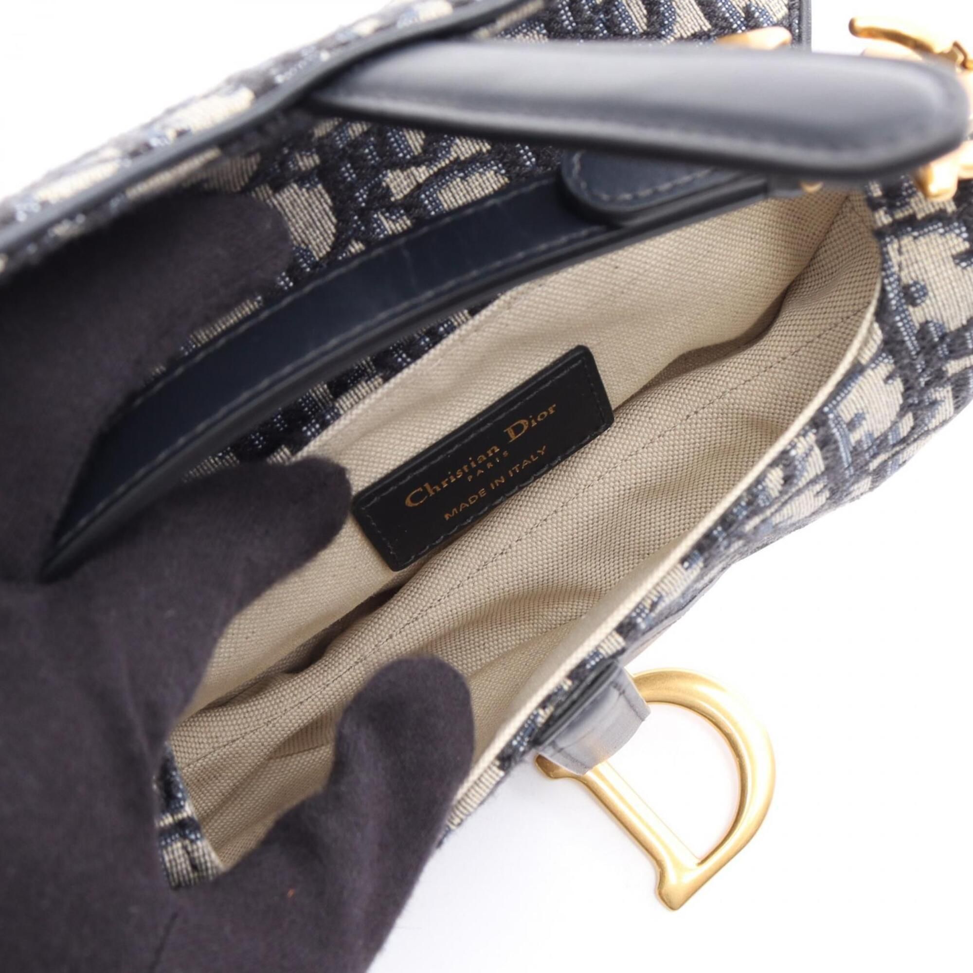 Canvas Leather Handbag Saddle Bag (Pre-Owned) - Christian Dior - Modalova