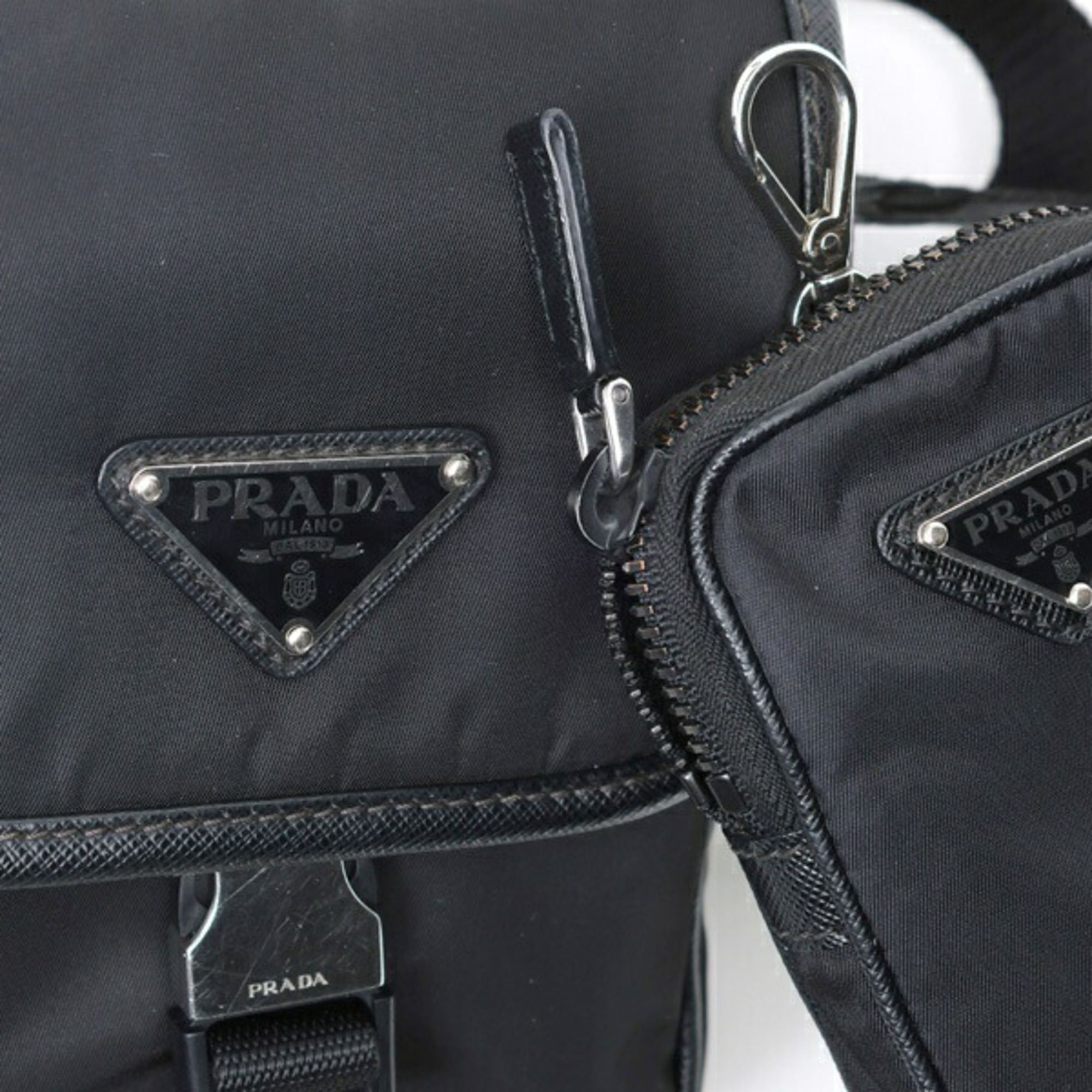 Nylon Leather Shoulder Bag (Pre-Owned) - Prada - Modalova