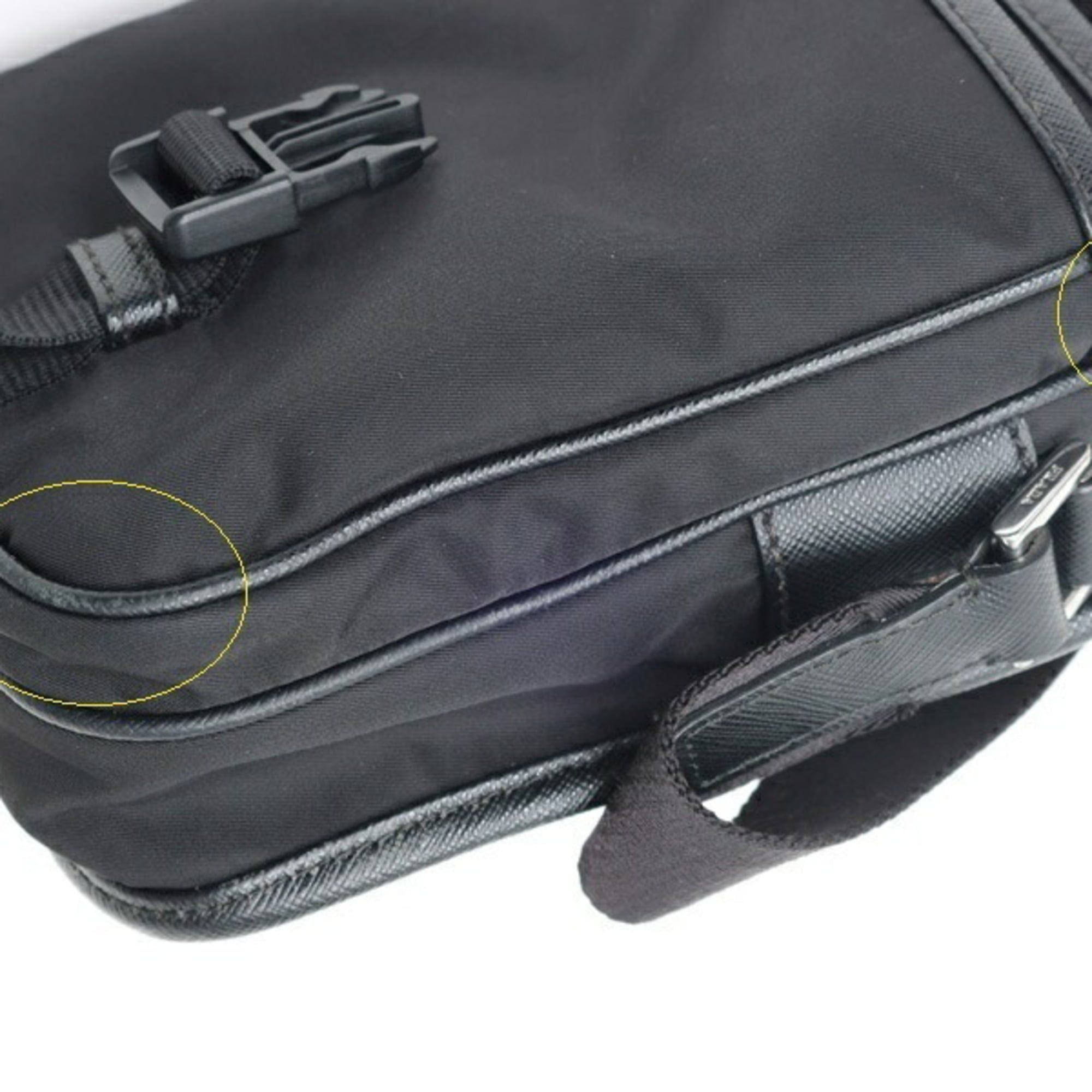 Nylon Leather Shoulder Bag (Pre-Owned) - Prada - Modalova