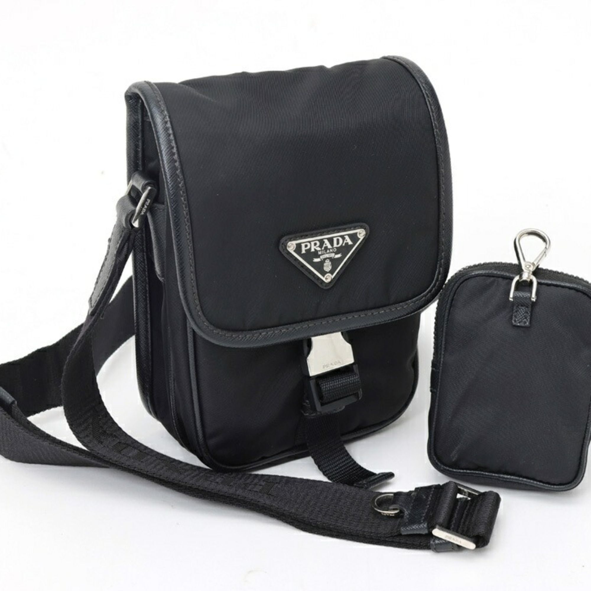 Nylon Leather Shoulder Bag (Pre-Owned) - Prada - Modalova