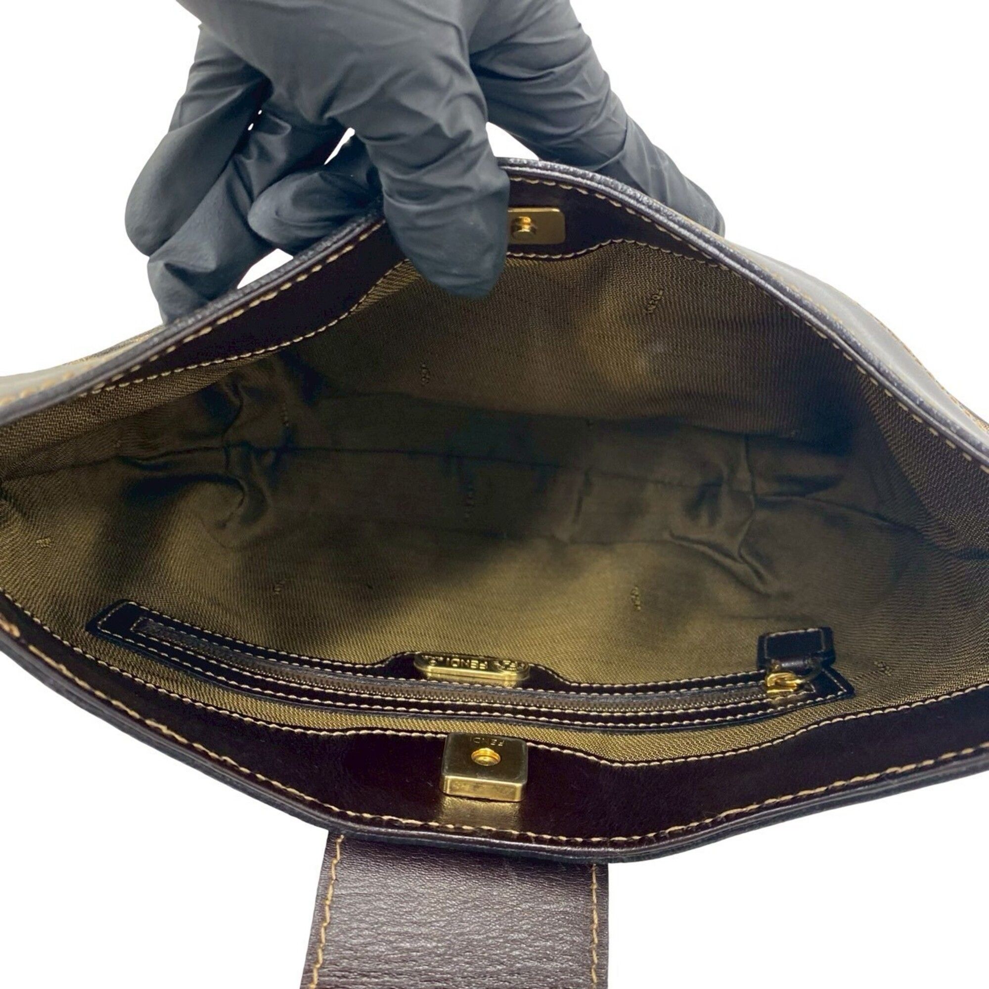 Canvas Leather Shoulder Bag (Pre-Owned) - Fendi - Modalova