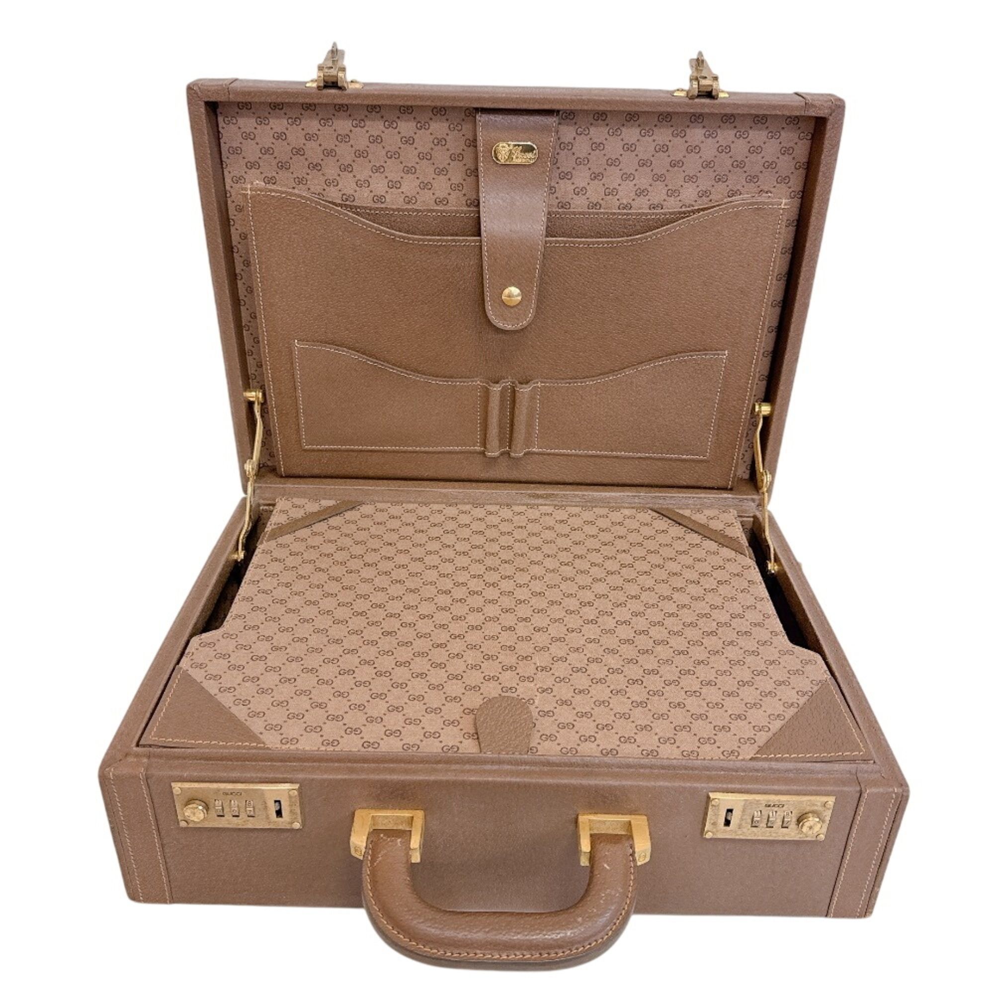 Leather Attaché Case Handbag (Pre-Owned) - Gucci - Modalova