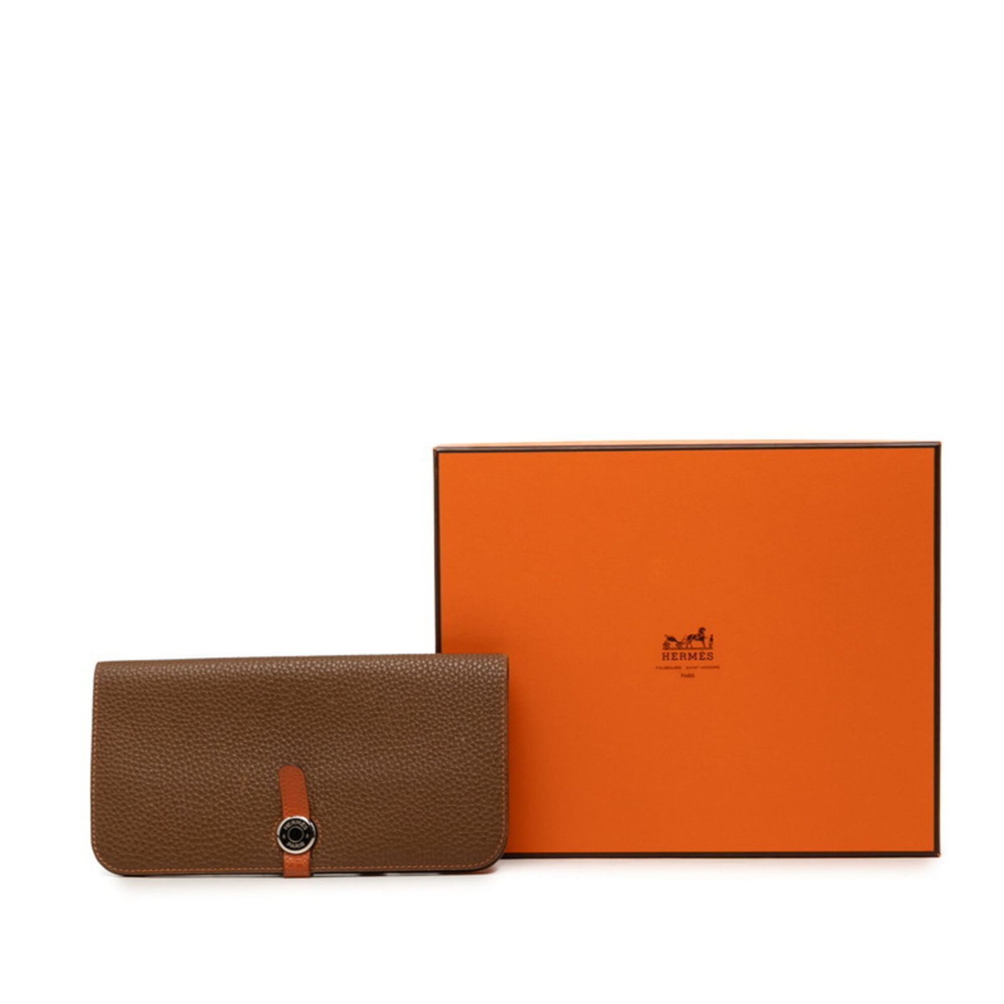 Taurillon Clemence Leather Long Wallet (Bi-Fold) (Pre-Owned) - Hermes - Modalova