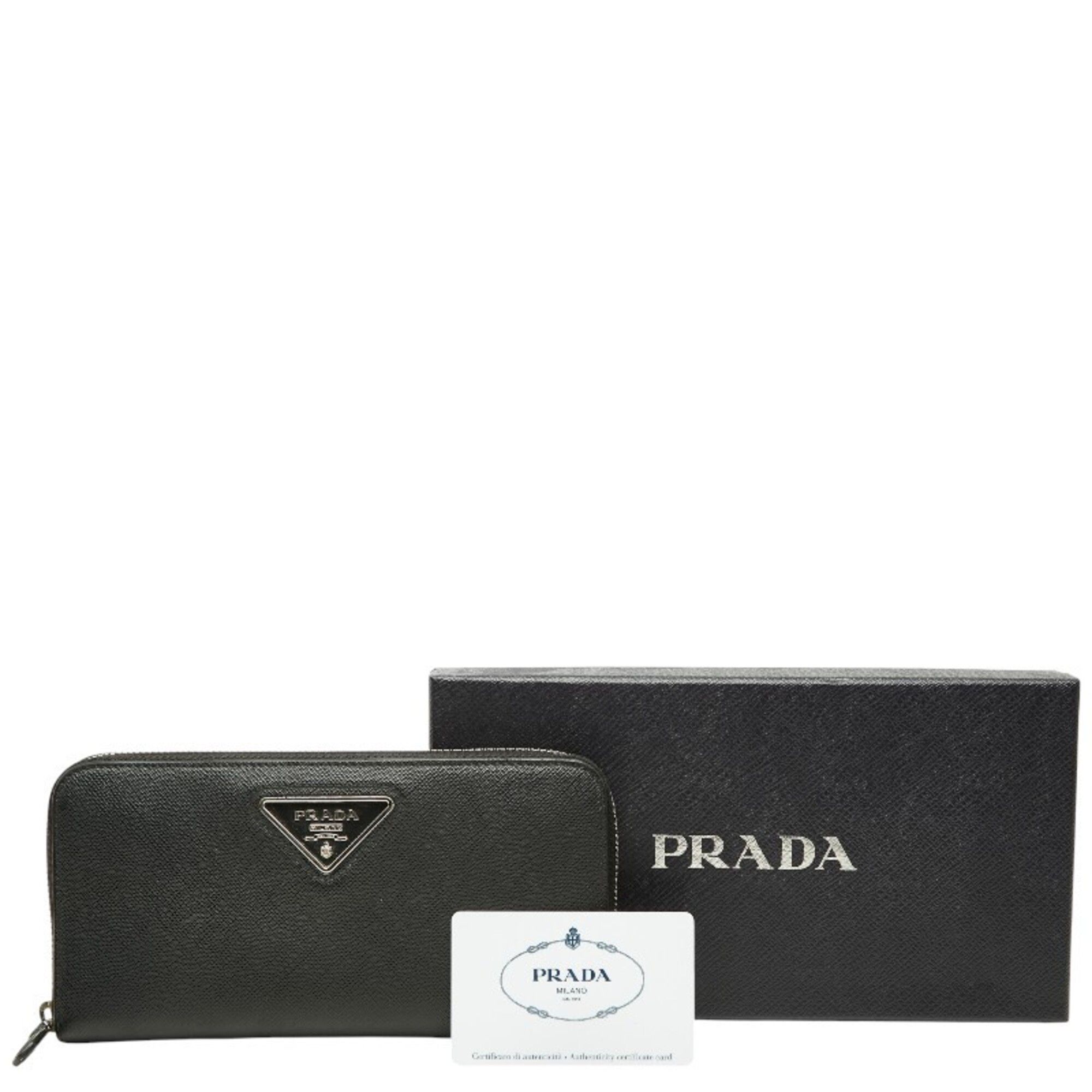 Leather Long Wallet (Bi-Fold) (Pre-Owned) - Prada - Modalova