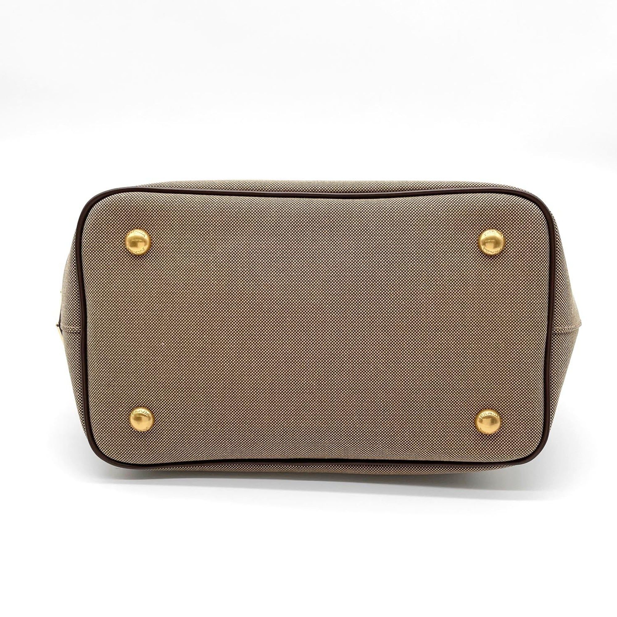 Canvas Leather Shoulder Bag (Pre-Owned) - Prada - Modalova