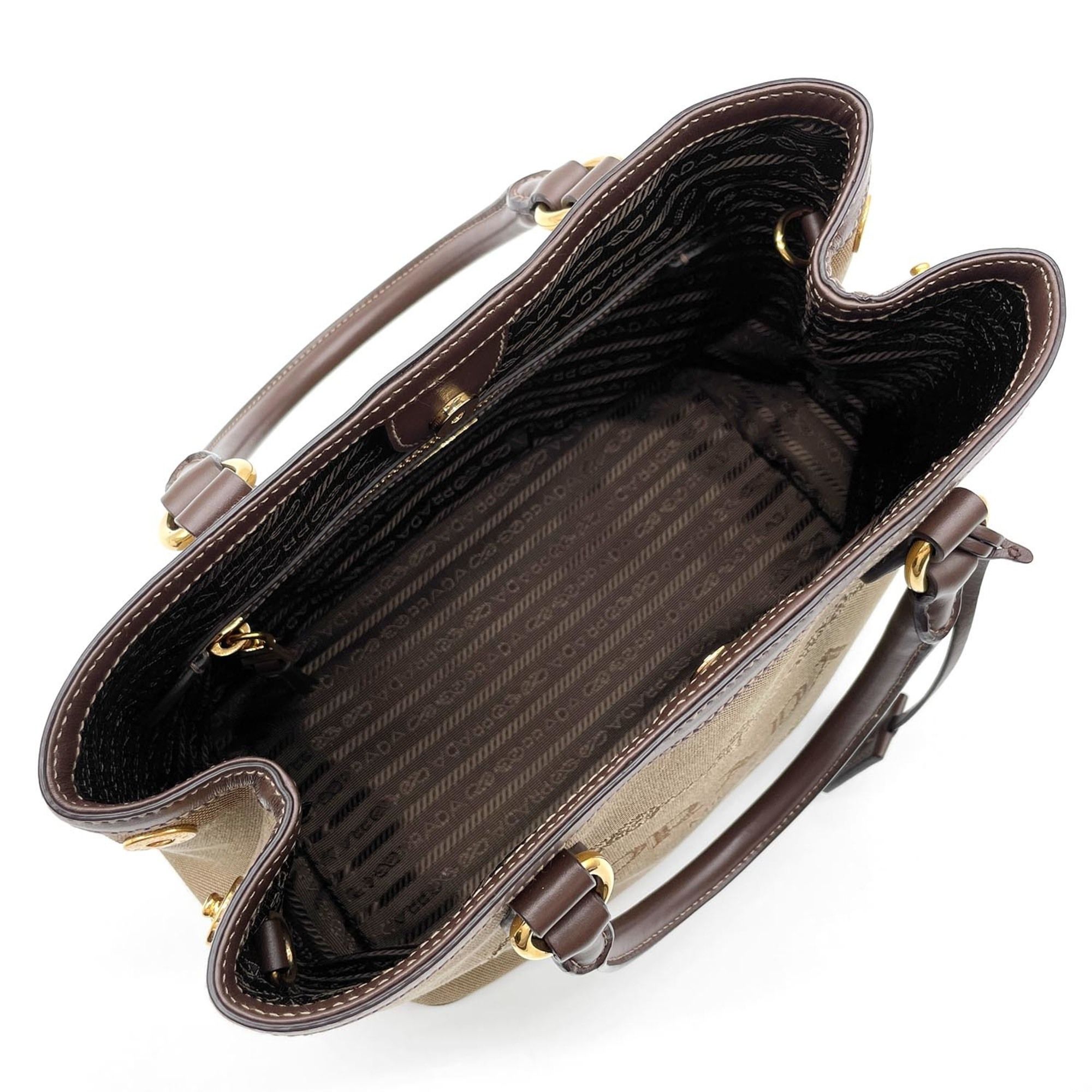 Canvas Leather Shoulder Bag (Pre-Owned) - Prada - Modalova