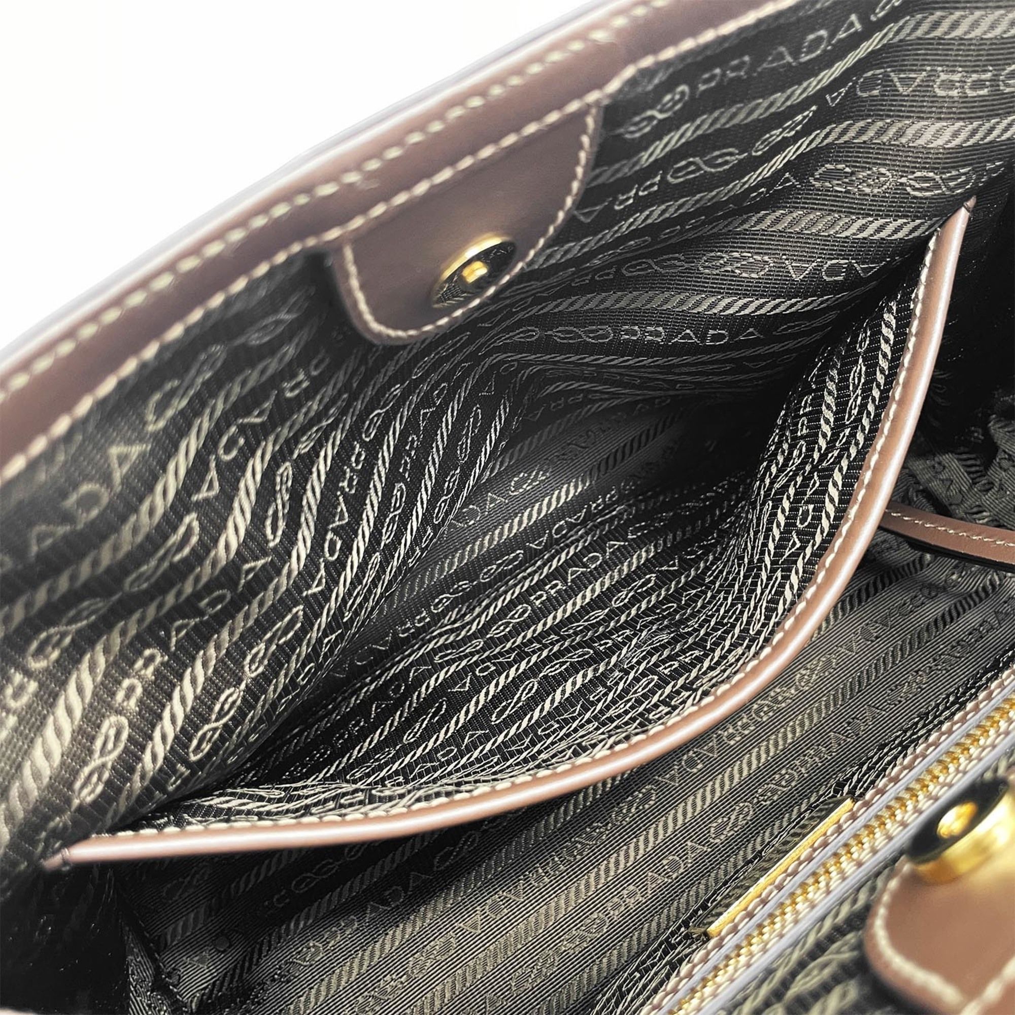 Canvas Leather Shoulder Bag (Pre-Owned) - Prada - Modalova