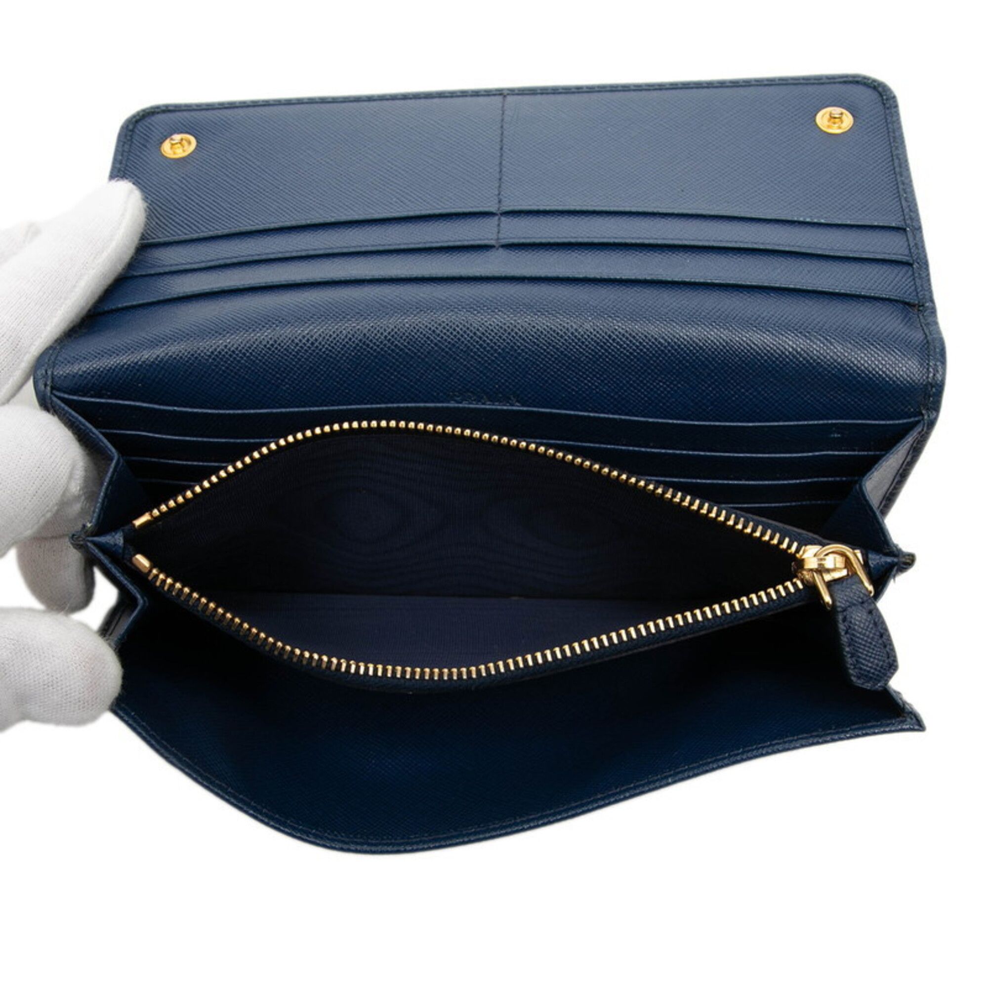 Leather Long Wallet (Bi-Fold) (Pre-Owned) - Prada - Modalova