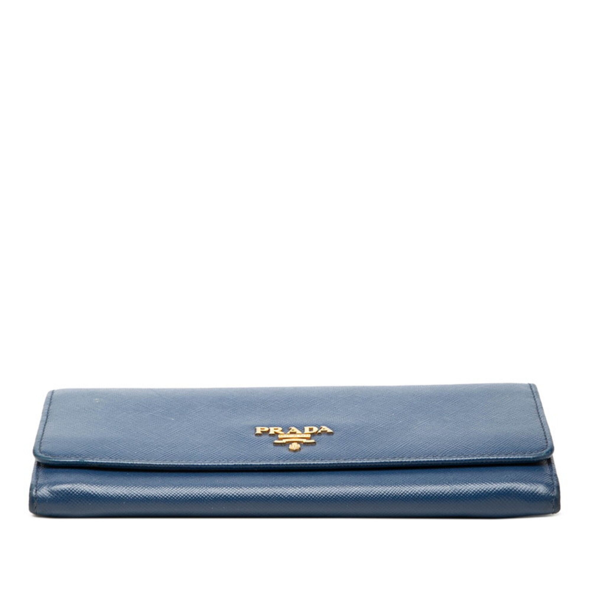Leather Long Wallet (Bi-Fold) (Pre-Owned) - Prada - Modalova