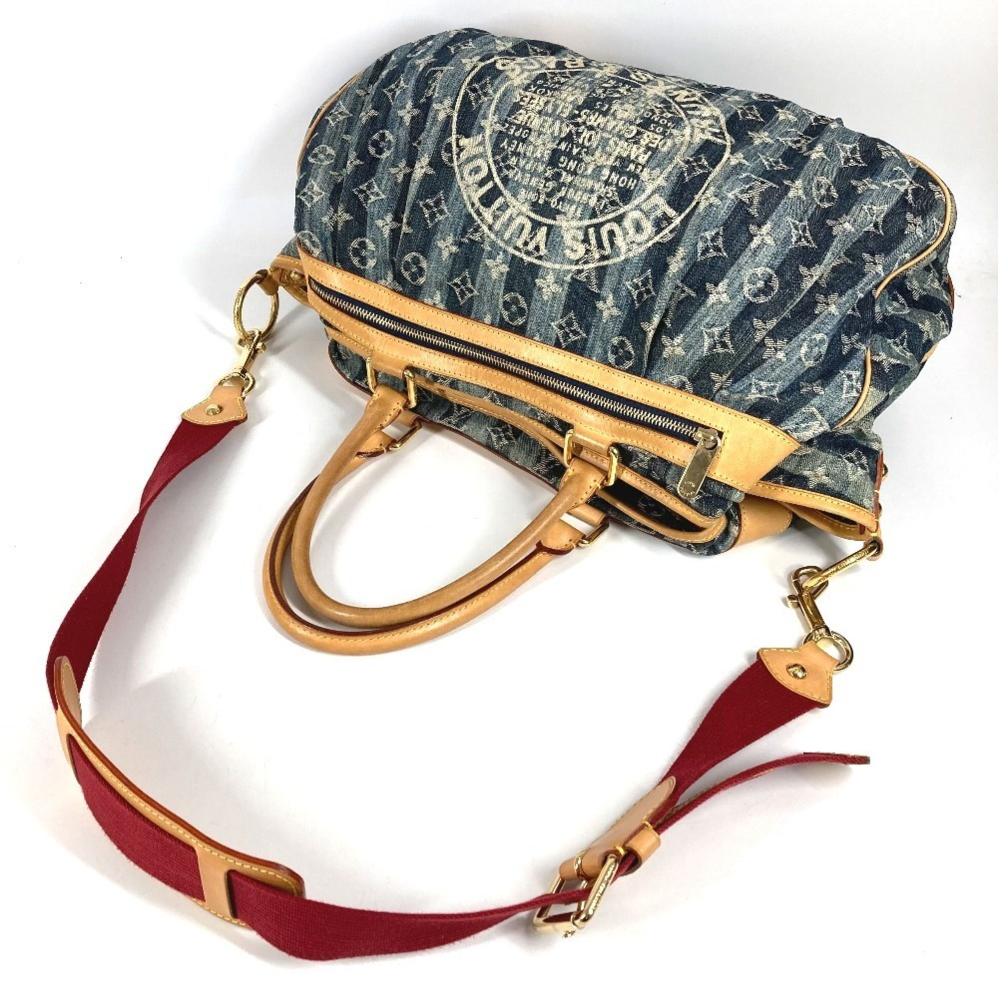 Monogram Denim Handbag Shoulder Bag (Pre-Owned) - Louis Vuitton - Modalova
