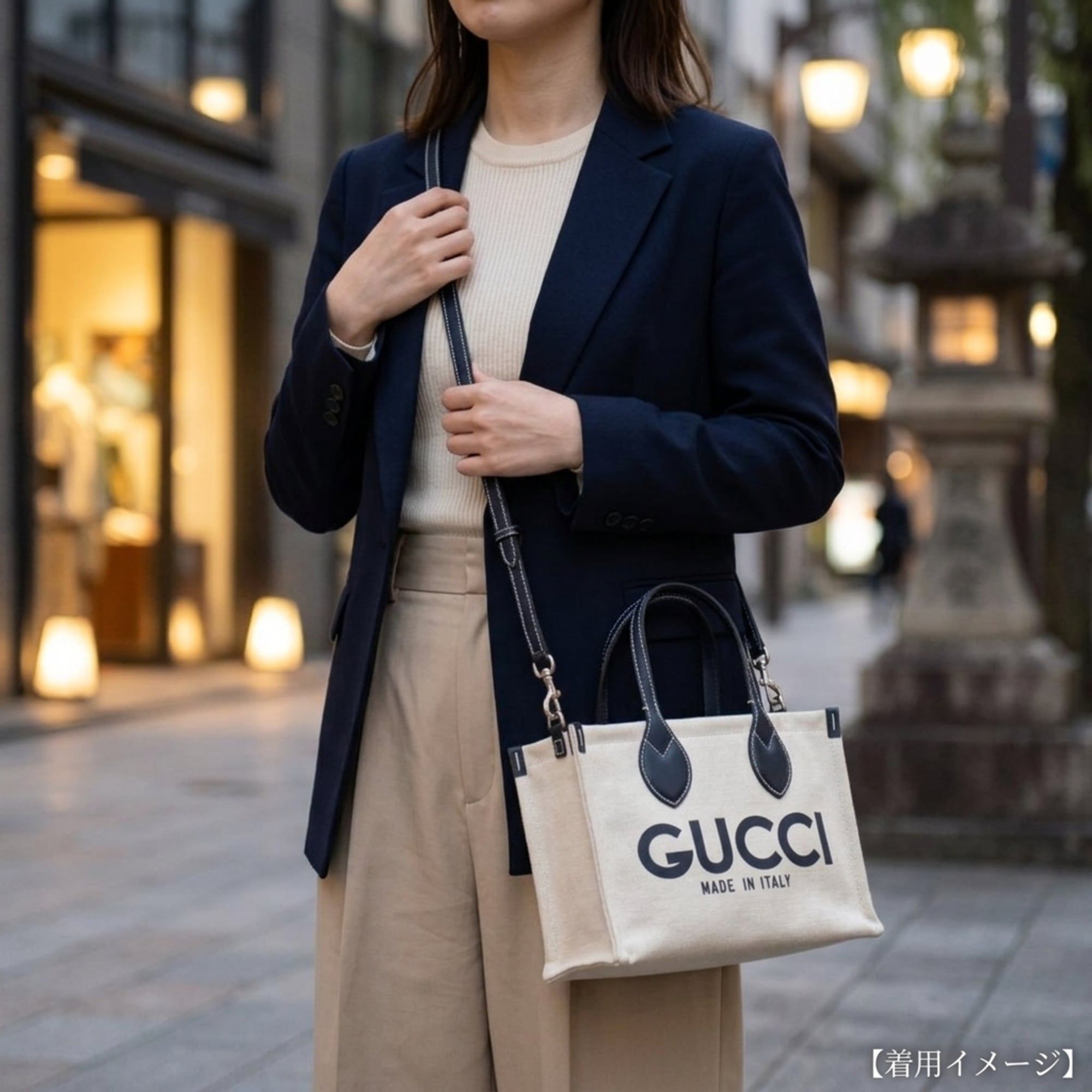 Canvas Leather Handbag Shoulder Bag (Pre-Owned) - Gucci - Modalova