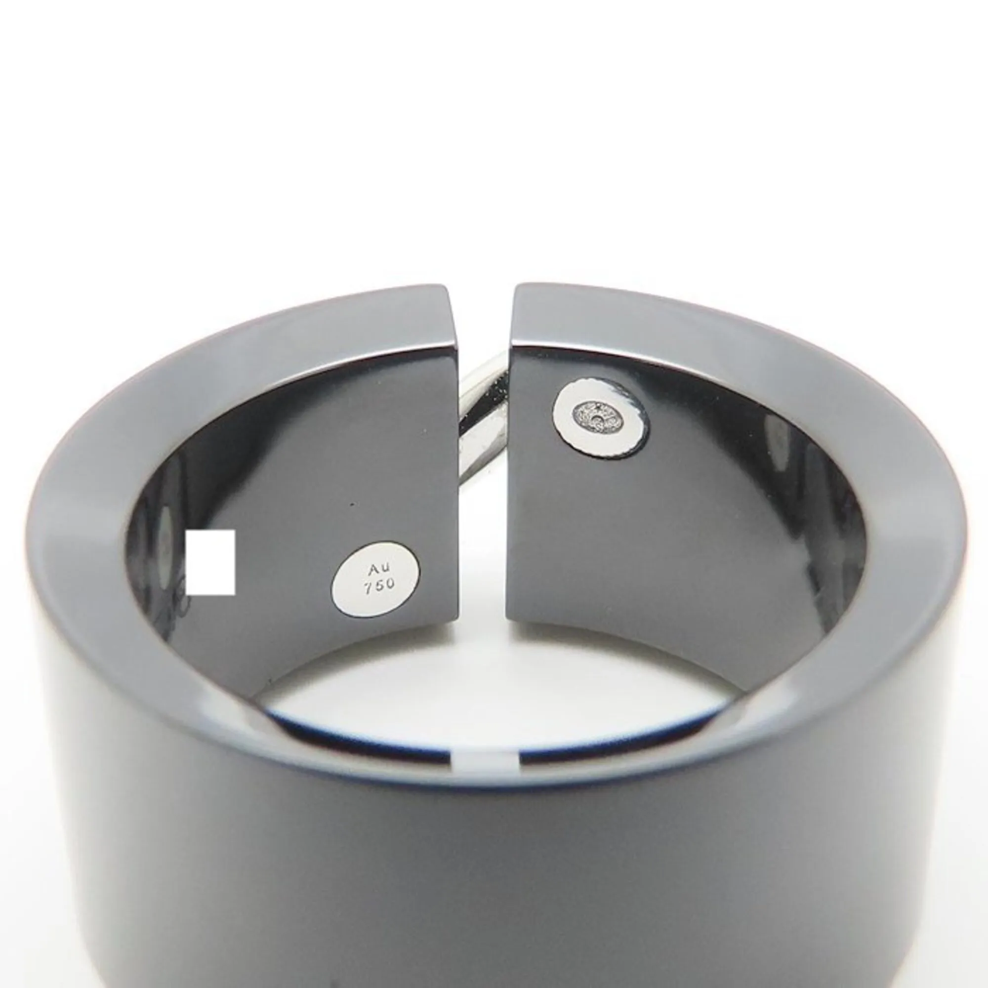 White Gold (18K) Ceramic Band Ring (Pre-Owned) - Chaumet - Modalova