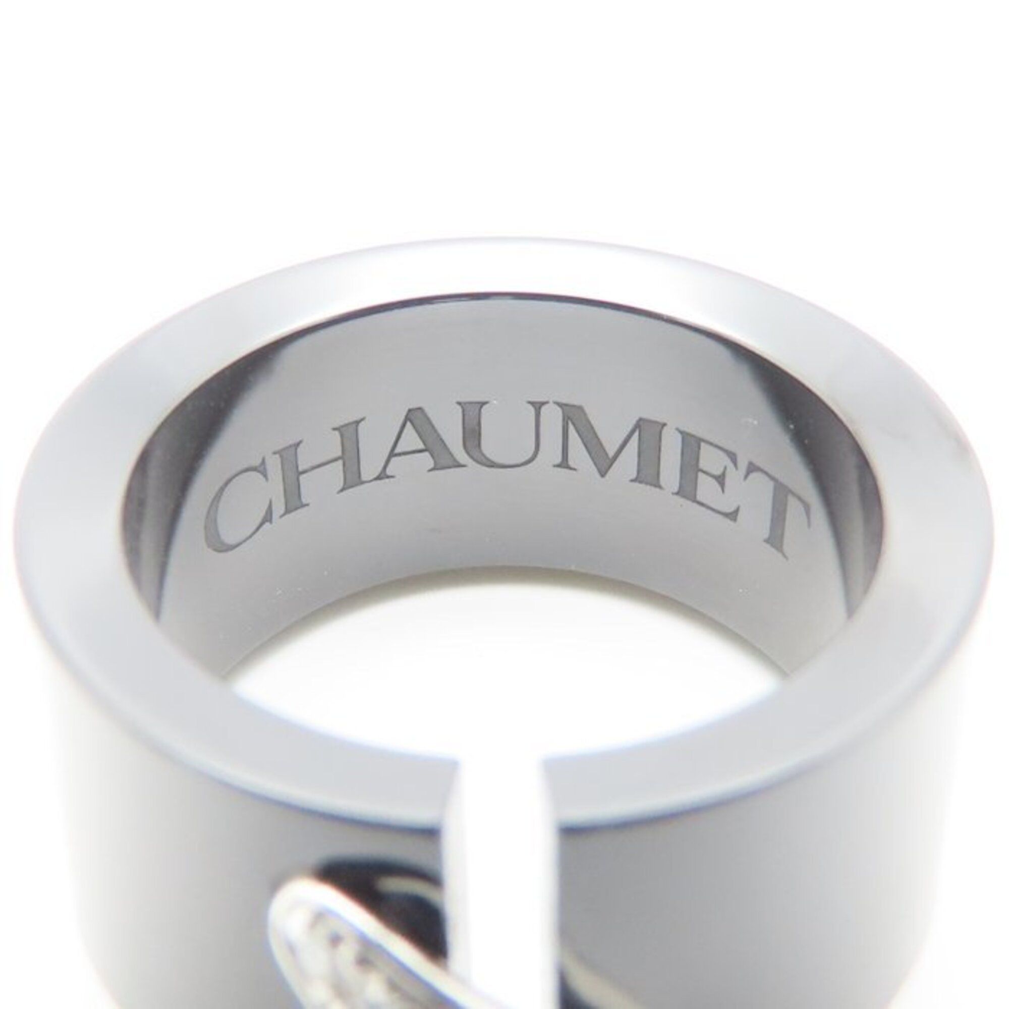 White Gold (18K) Ceramic Band Ring (Pre-Owned) - Chaumet - Modalova