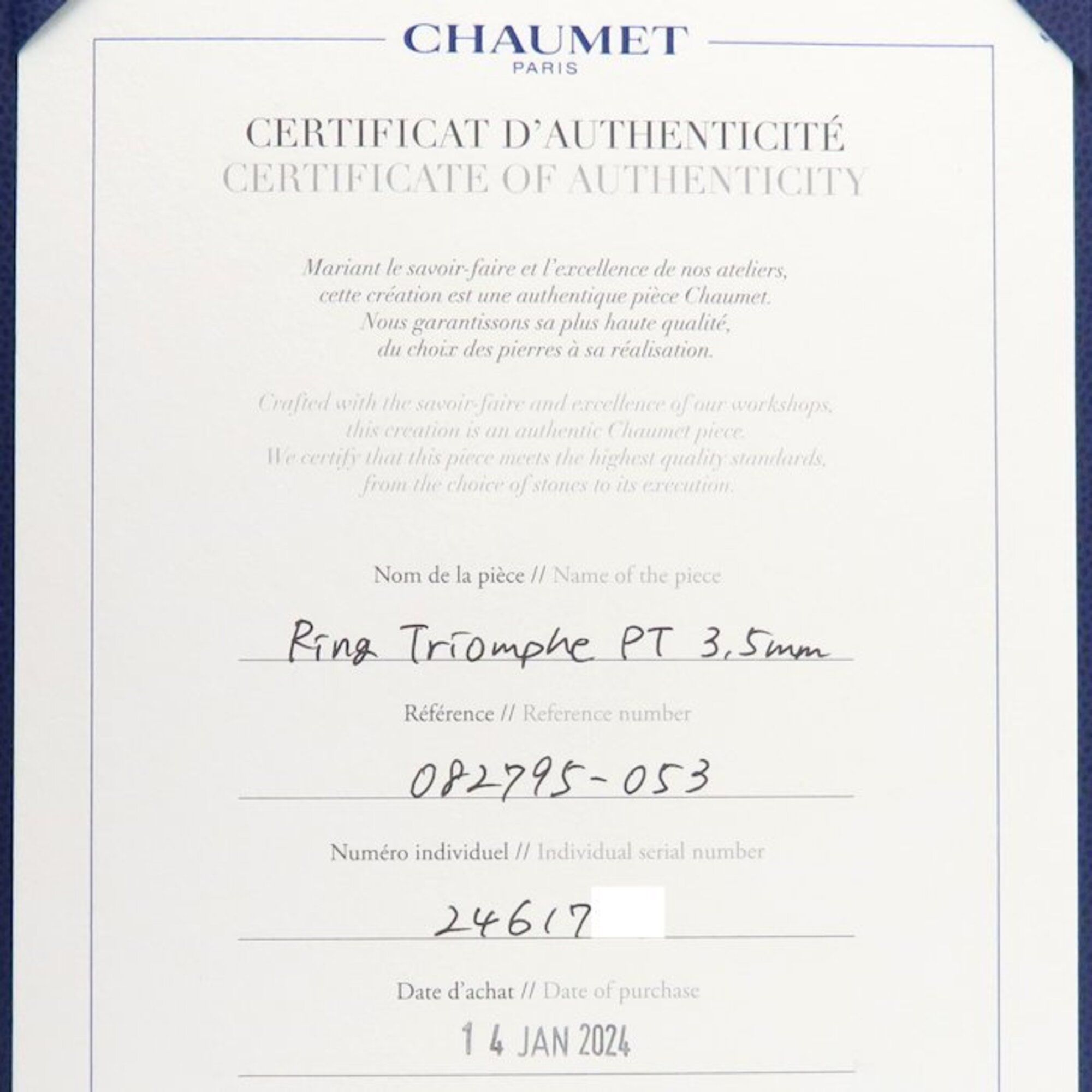 Platinum 950 Wedding Ring (Pre-Owned) - Chaumet - Modalova