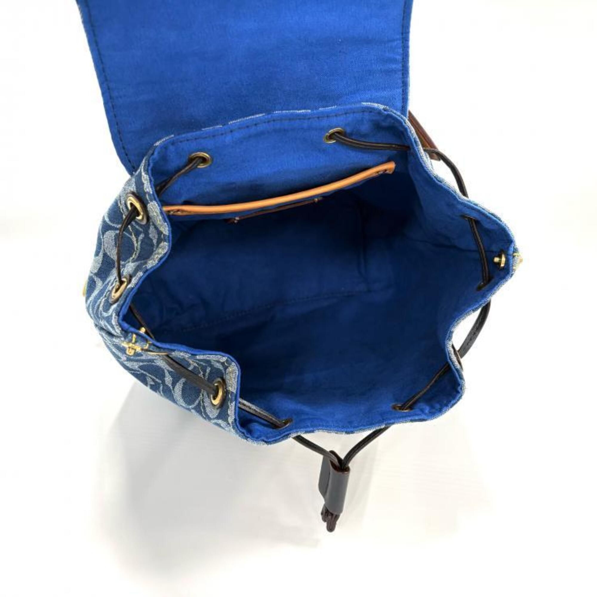 Denim Leather Backpack (Pre-Owned) - Coach - Modalova