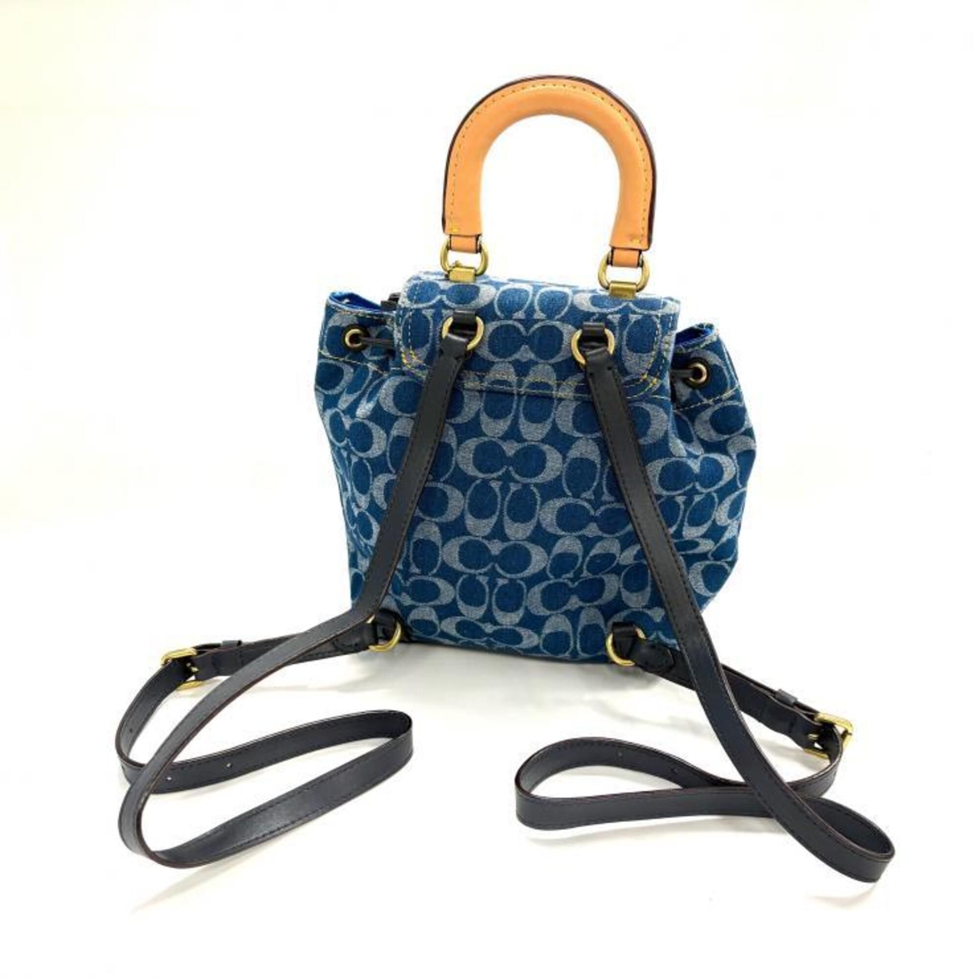 Denim Leather Backpack (Pre-Owned) - Coach - Modalova